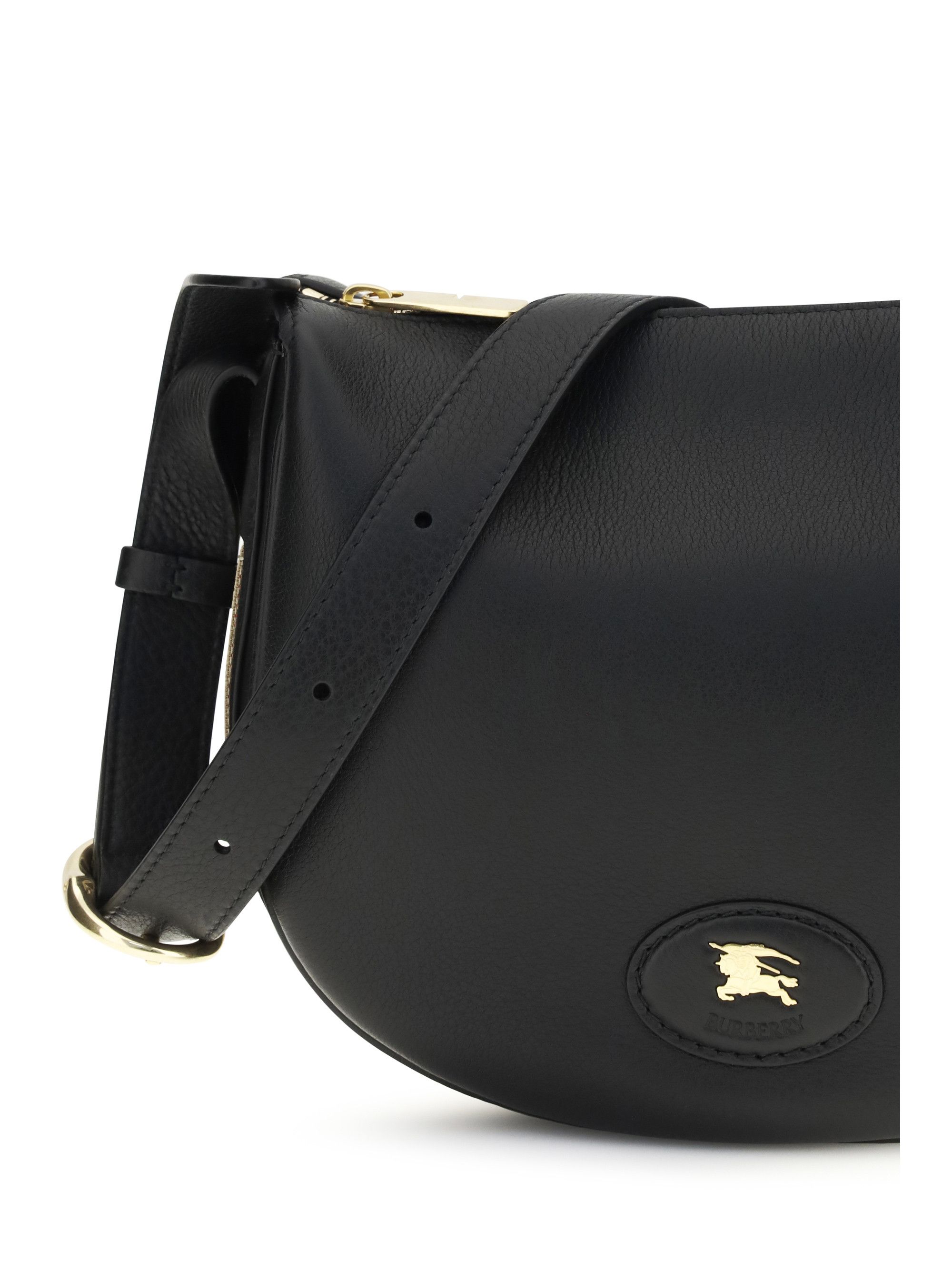 Burberry Embossed leather Shoulder Bag with logo patch Size ONE SIZE - 4 Thumbnail