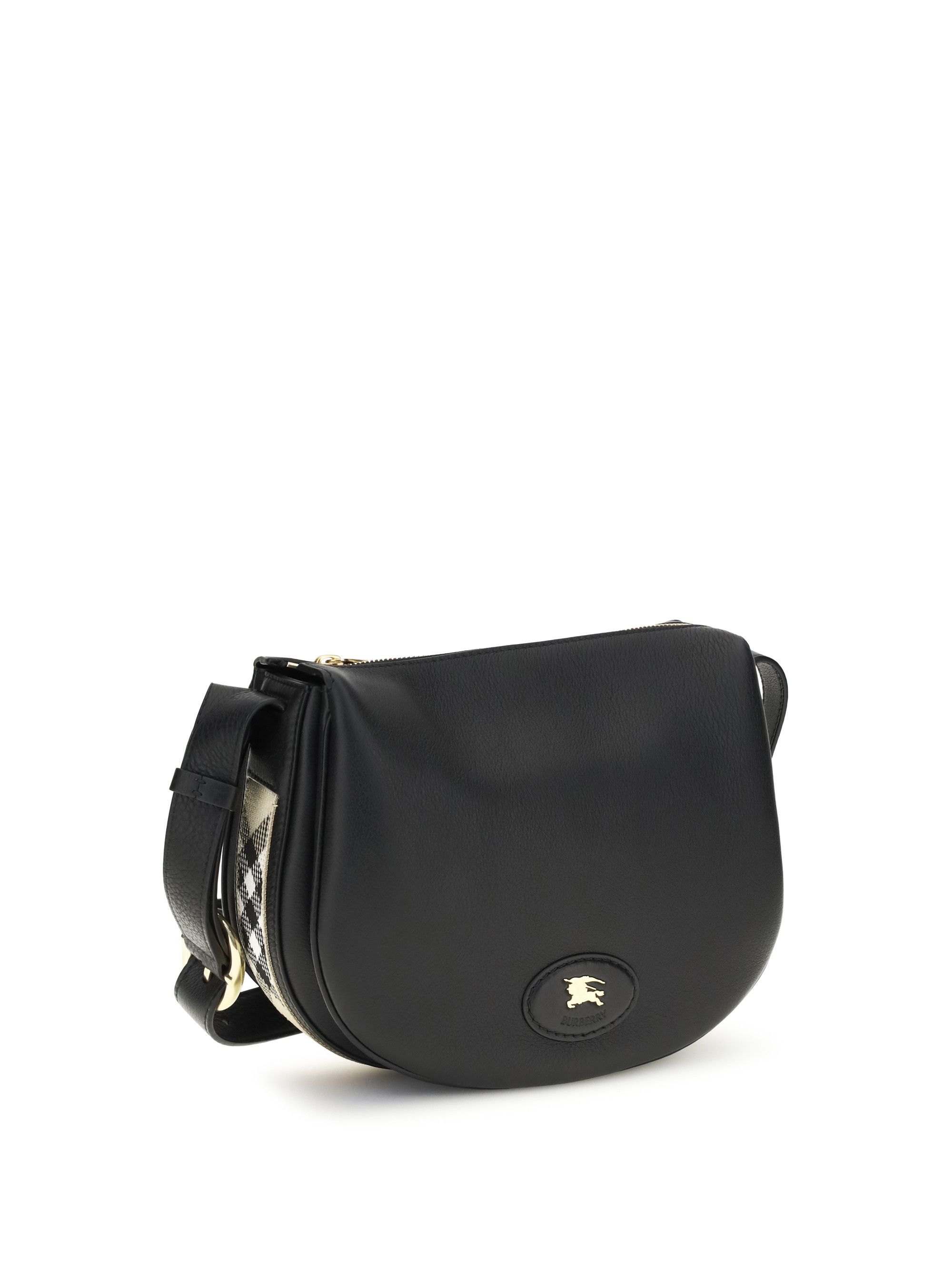 Burberry Embossed leather Shoulder Bag with logo patch Size ONE SIZE - 2 Thumbnail