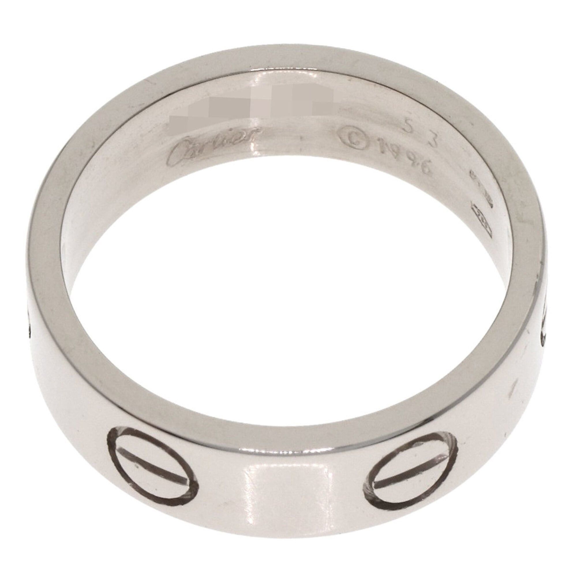 Cartier Cartier Love Ring #53, 18K White Gold, Women's Ring, CARTIER Size ONE SIZE - 4 Thumbnail