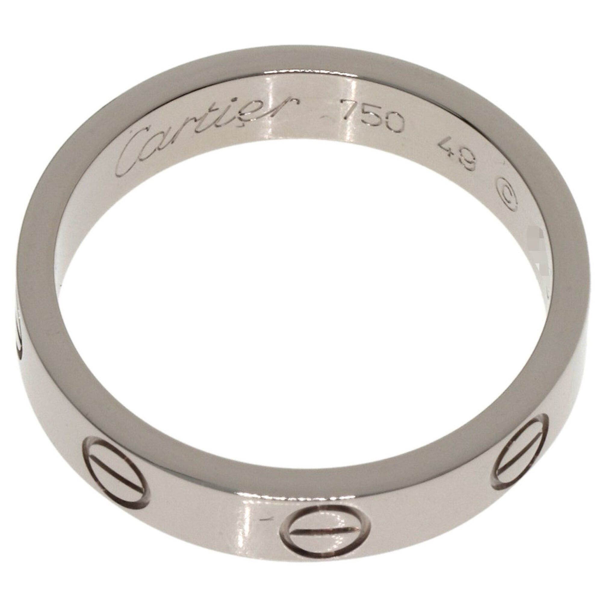 Cartier Cartier Mini Love Ring #49, 18K White Gold, Women's Ring, CARTIER Size ONE SIZE - 4 Thumbnail