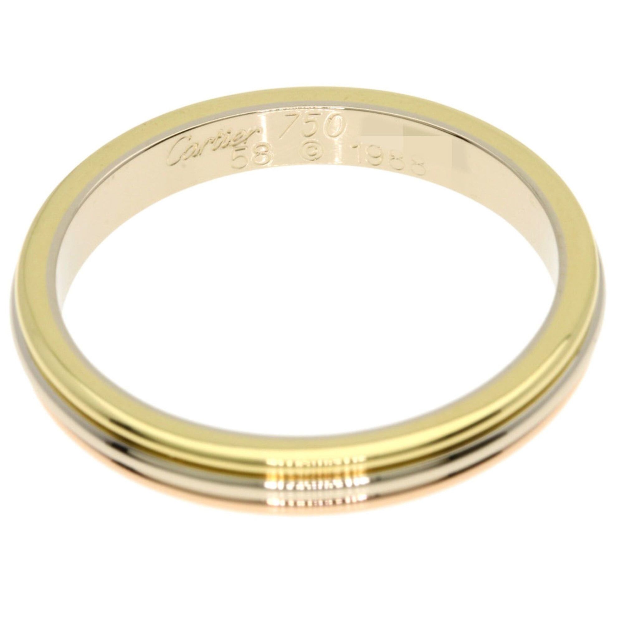 Cartier Cartier Three-Color Ring #58, 18K Yellow Gold/18K Pink White Gold, Women's. Size ONE SIZE - 4 Thumbnail