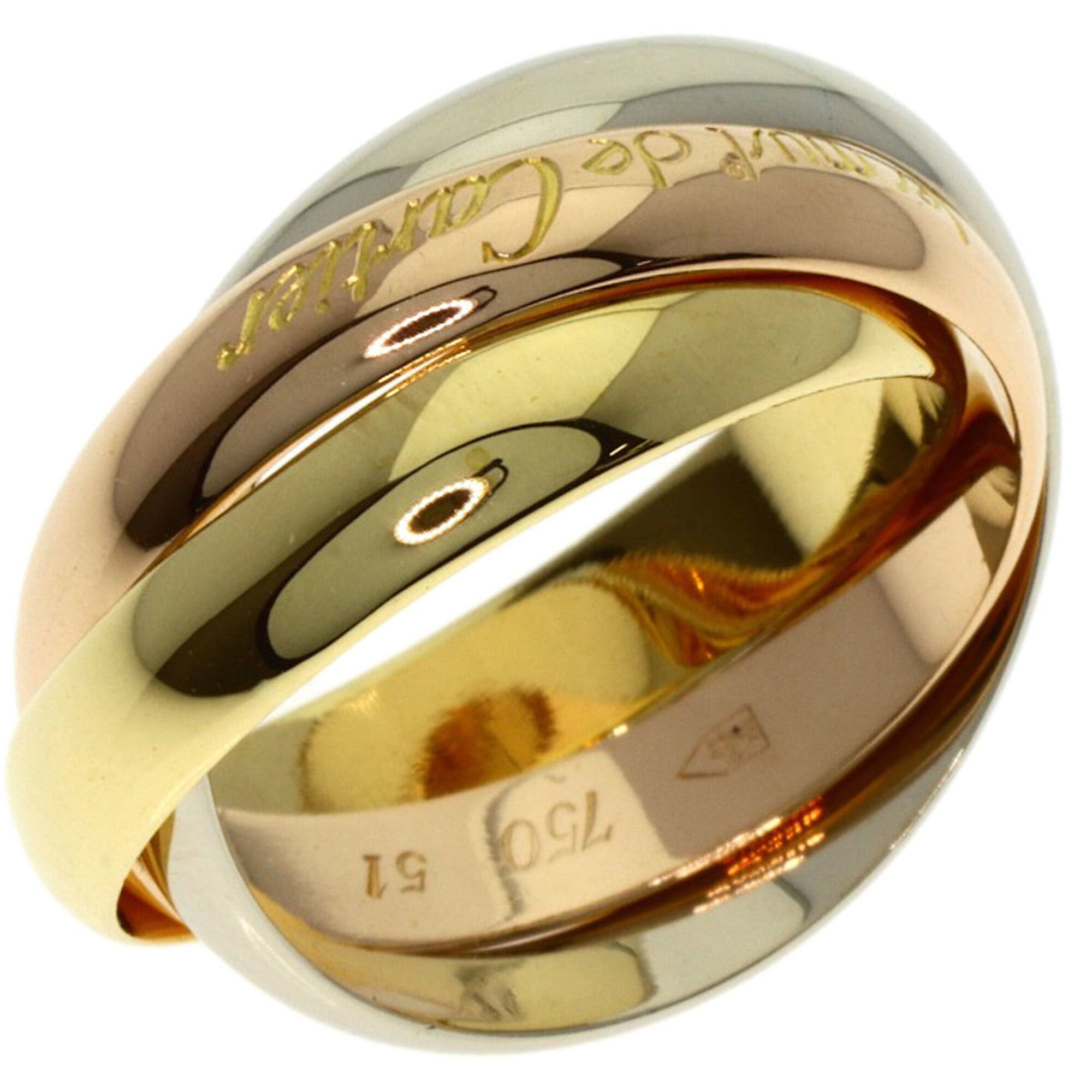 Cartier Cartier Trinity #51 Ring, 18K Yellow Gold/18K White Pink Gold, Women's, CARTIER Size ONE SIZE - 2 Thumbnail