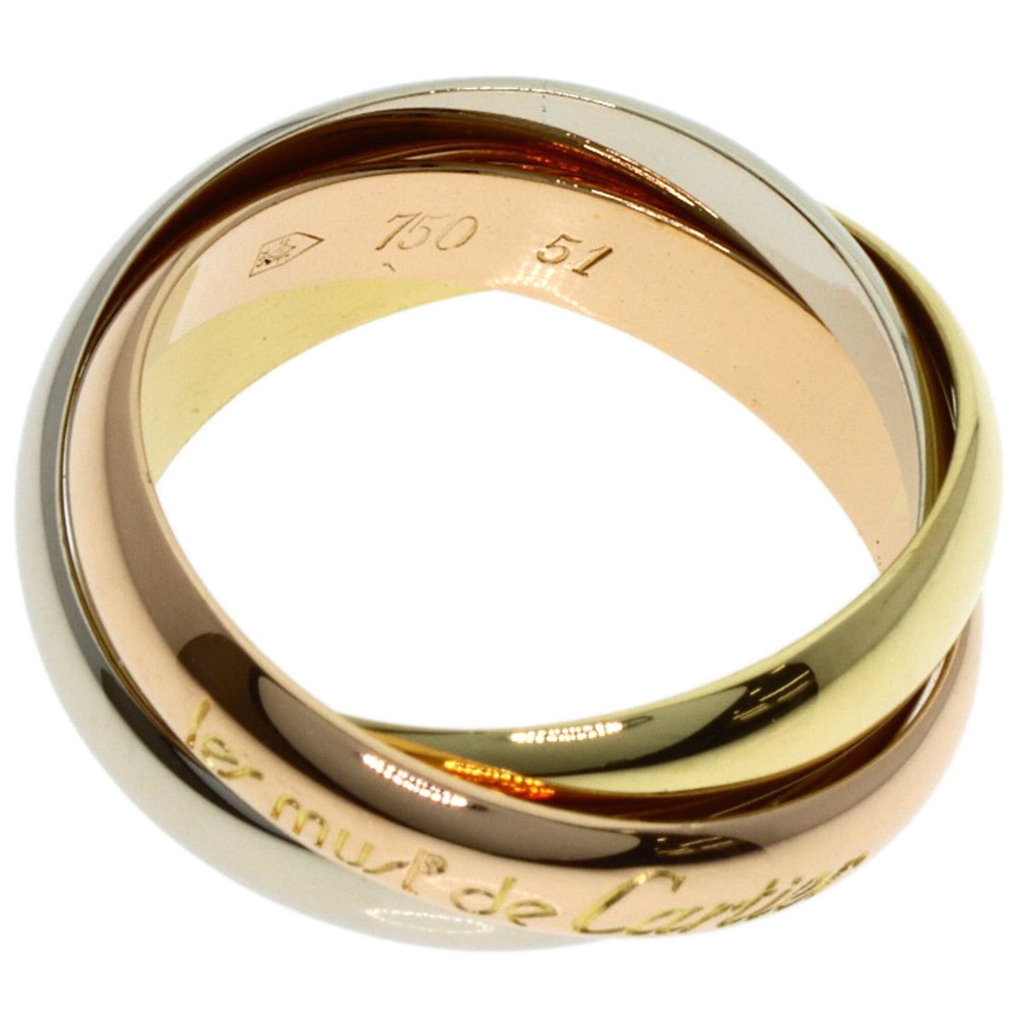 Cartier Cartier Trinity #51 Ring, 18K Yellow Gold/18K White Pink Gold, Women's, CARTIER Size ONE SIZE - 3 Thumbnail