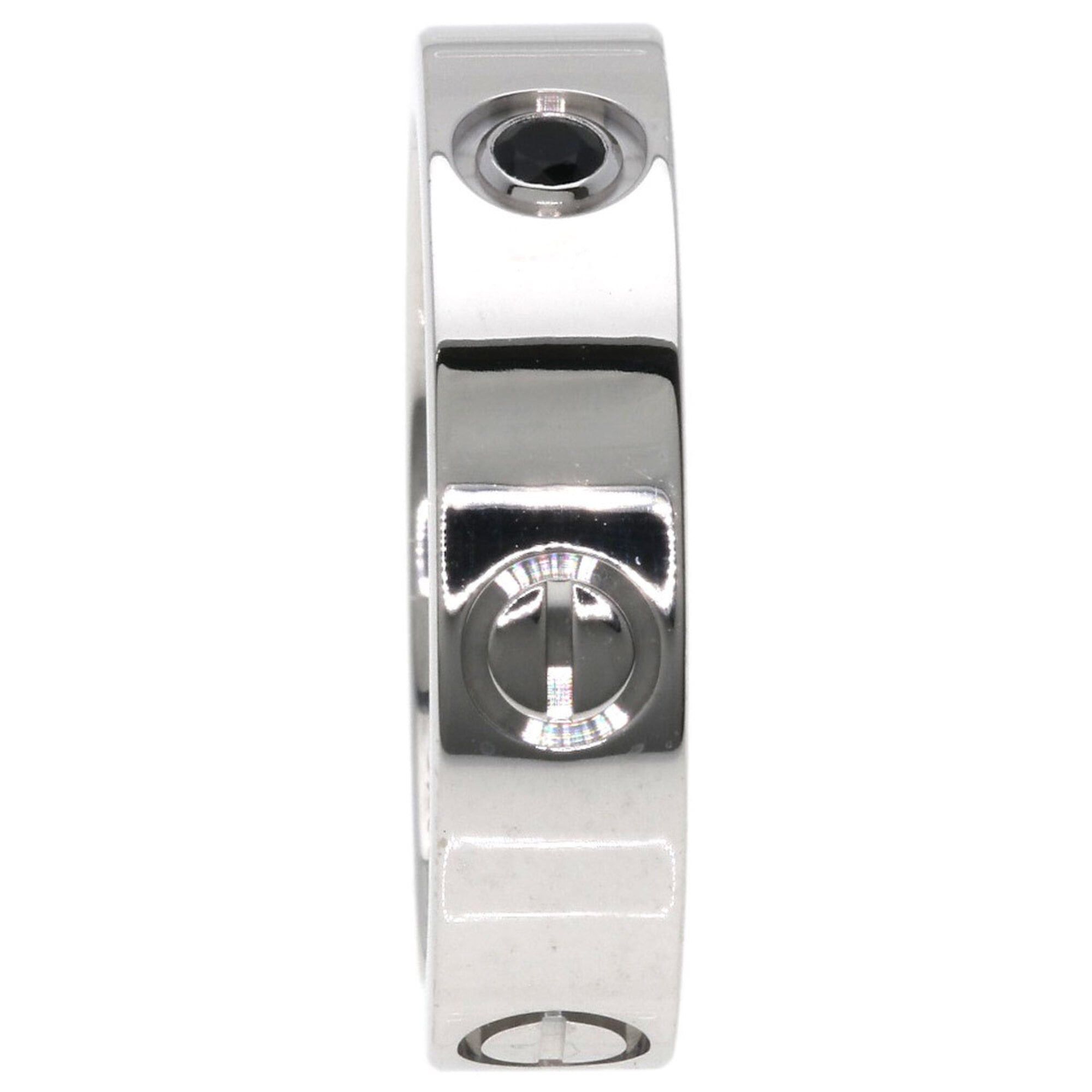 Cartier Cartier Love Ring, Black Sapphire, Size 59, 18K White Gold, Women's CARTIER Size ONE SIZE - 3 Thumbnail