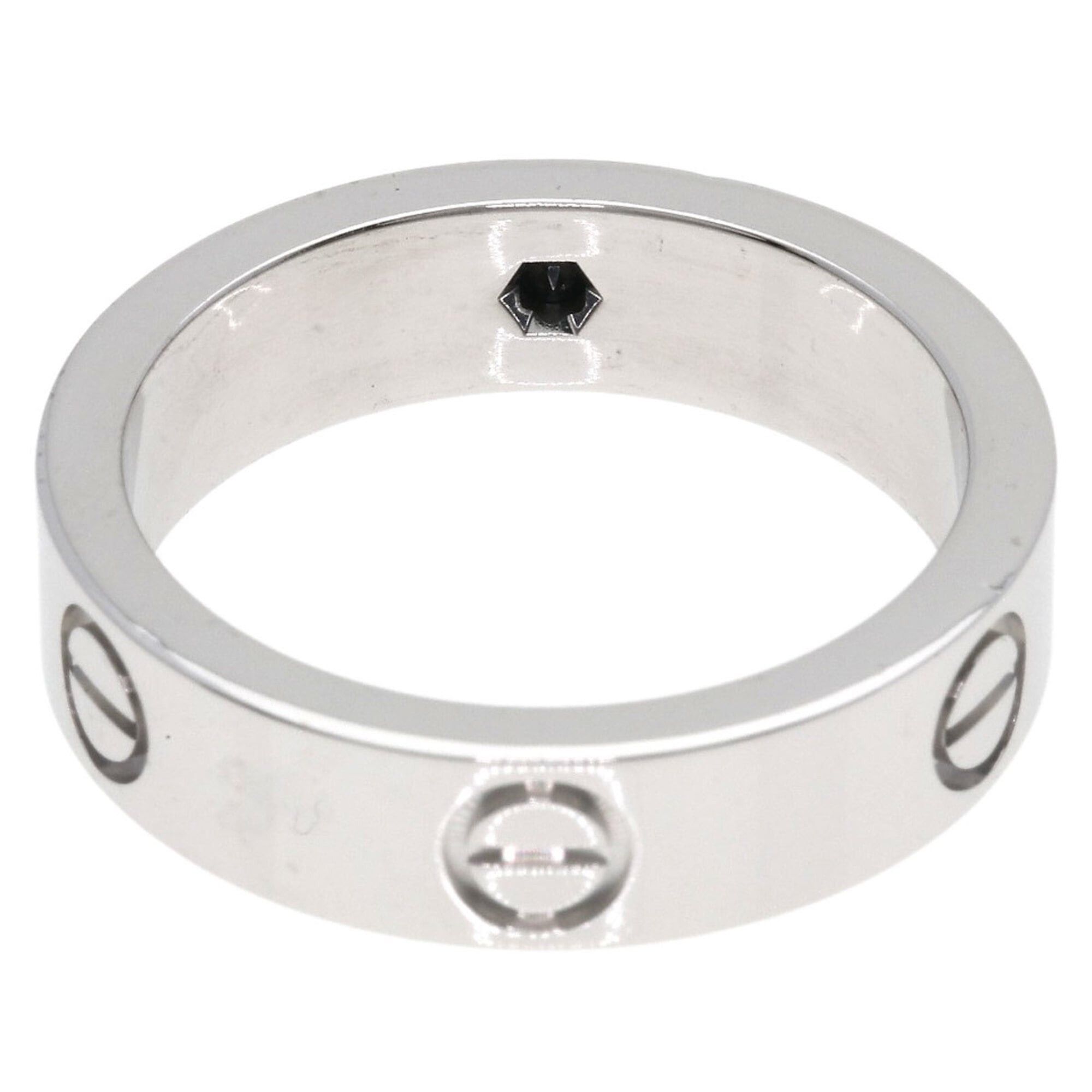 Cartier Cartier Love Ring, Black Sapphire, Size 59, 18K White Gold, Women's CARTIER Size ONE SIZE - 4 Thumbnail