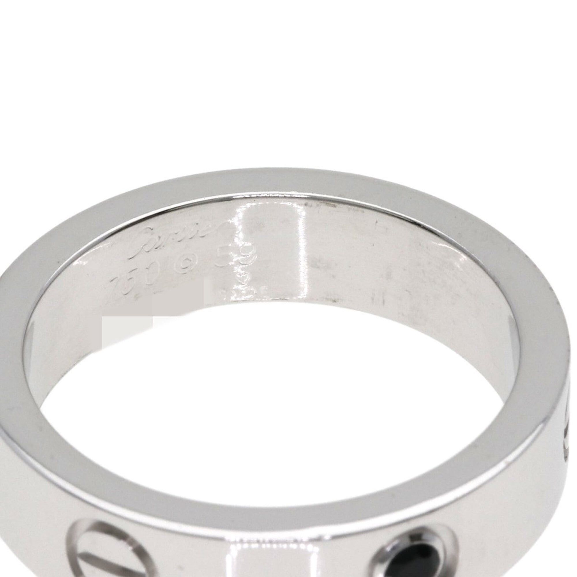Cartier Cartier Love Ring, Black Sapphire, Size 59, 18K White Gold, Women's CARTIER Size ONE SIZE - 7 Thumbnail