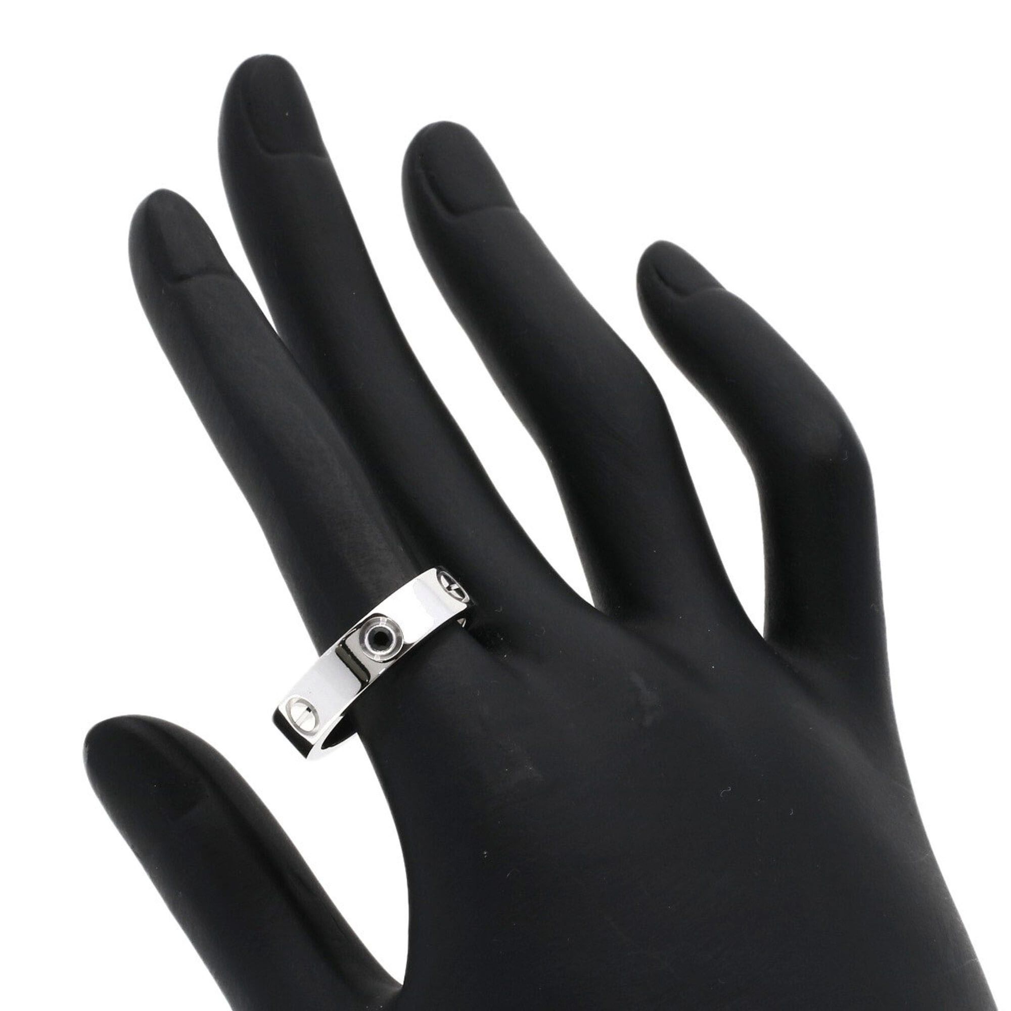 Cartier Cartier Love Ring, Black Sapphire, Size 59, 18K White Gold, Women's CARTIER Size ONE SIZE - 6 Thumbnail