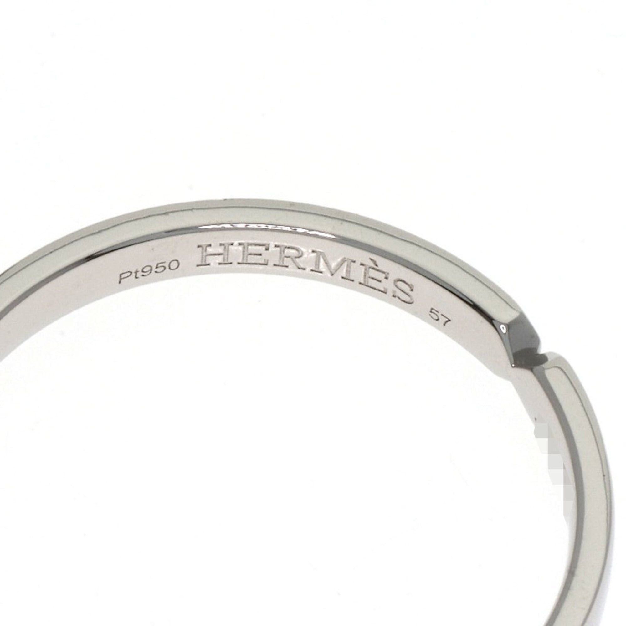 Hermes Hermes Everkelly #57 Ring, Platinum PT950, Men's HERMES Size ONE SIZE - 5 Thumbnail
