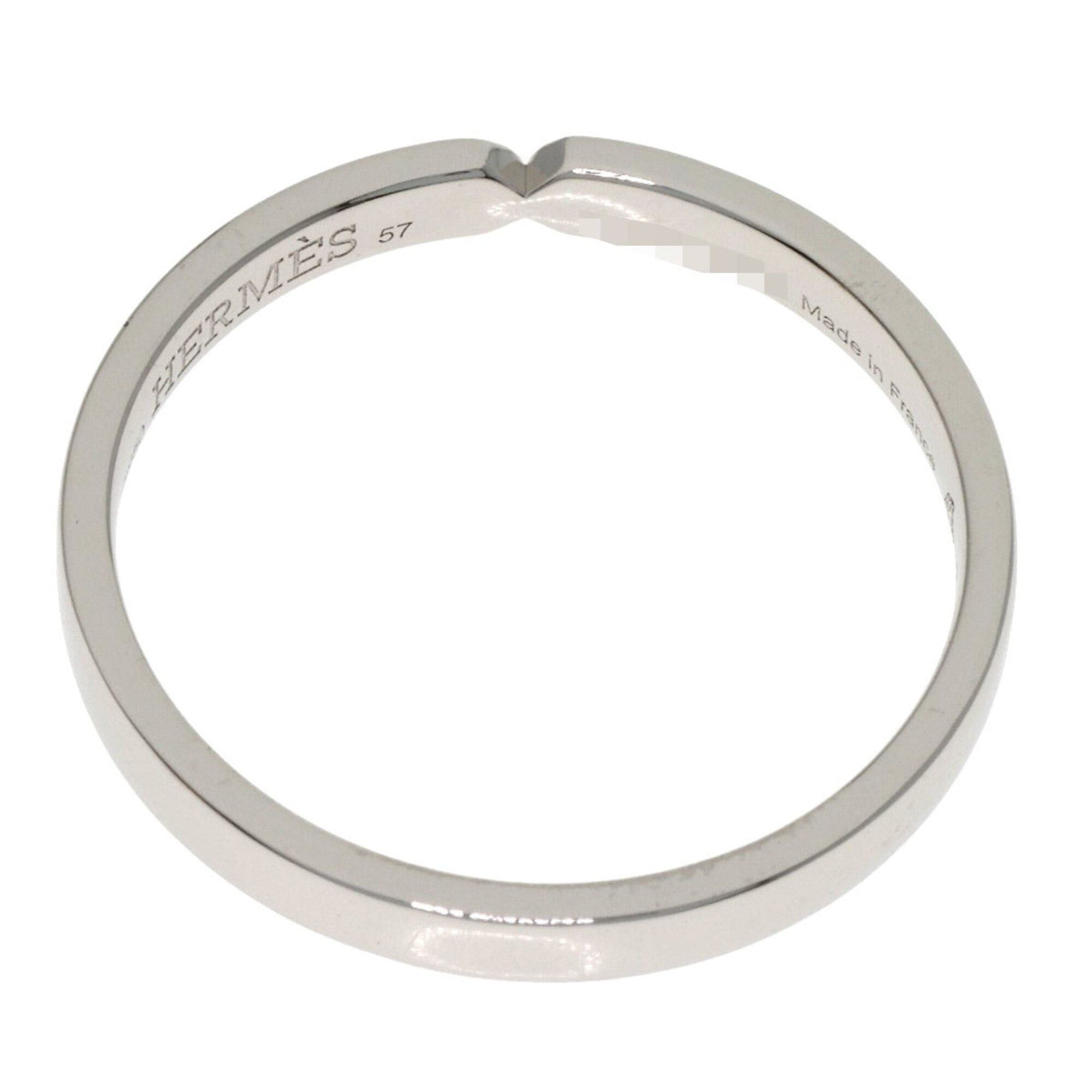 Hermes Hermes Everkelly #57 Ring, Platinum PT950, Men's HERMES Size ONE SIZE - 4 Thumbnail