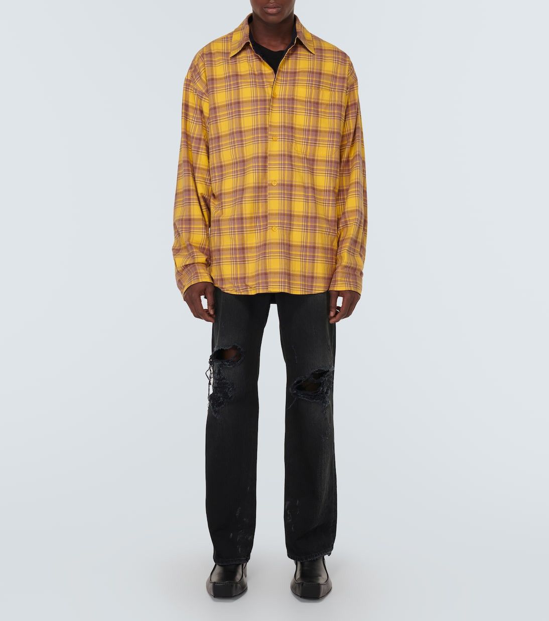 Balenciaga Reversible checked cotton shirt Size US M / EU 48-50 / 2 - 2 Thumbnail