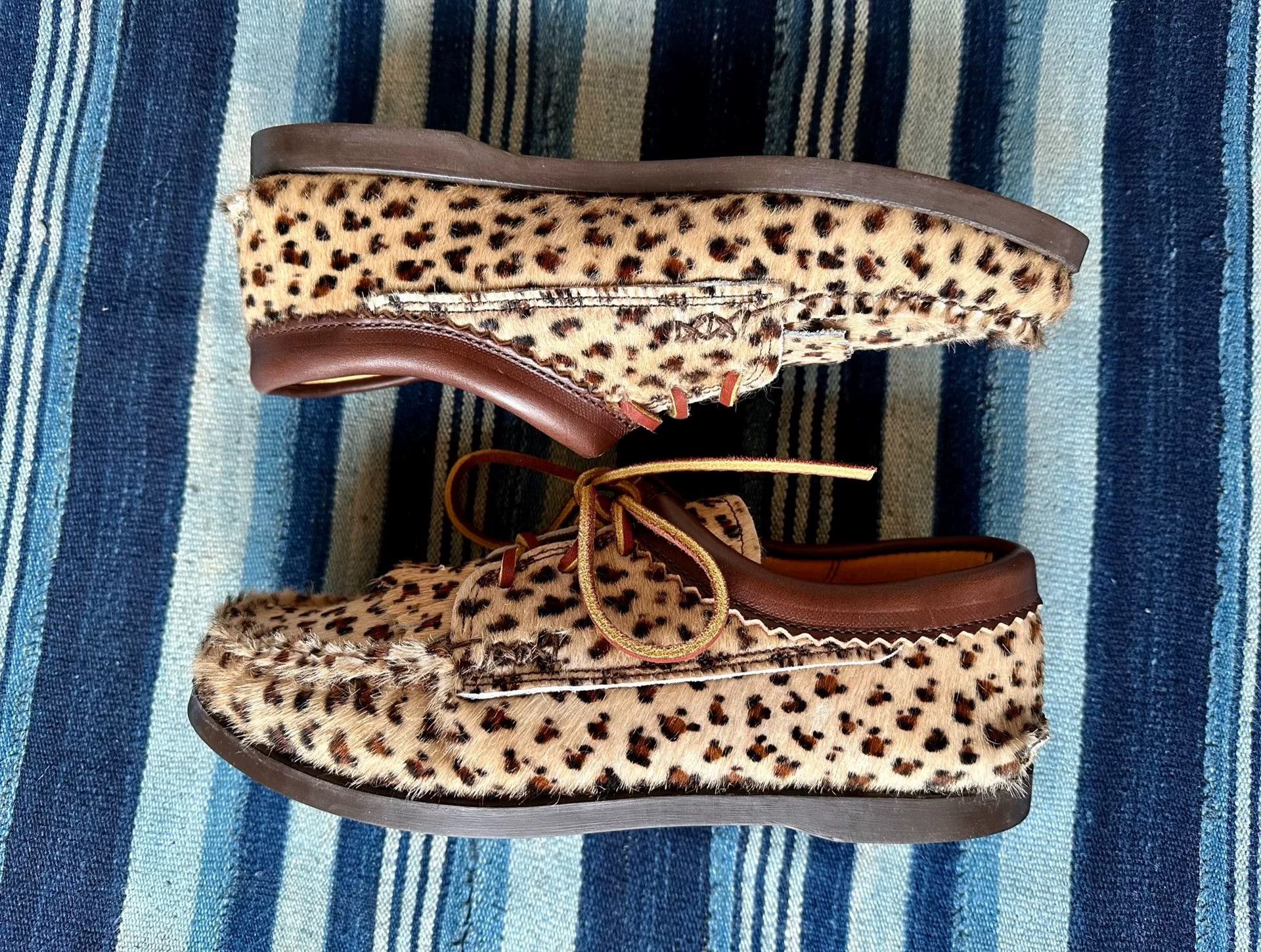 Yuketen Yuketen Blucher Kiltie Boat Sole Leopard Size US 6 / EU 39 - 3 Thumbnail
