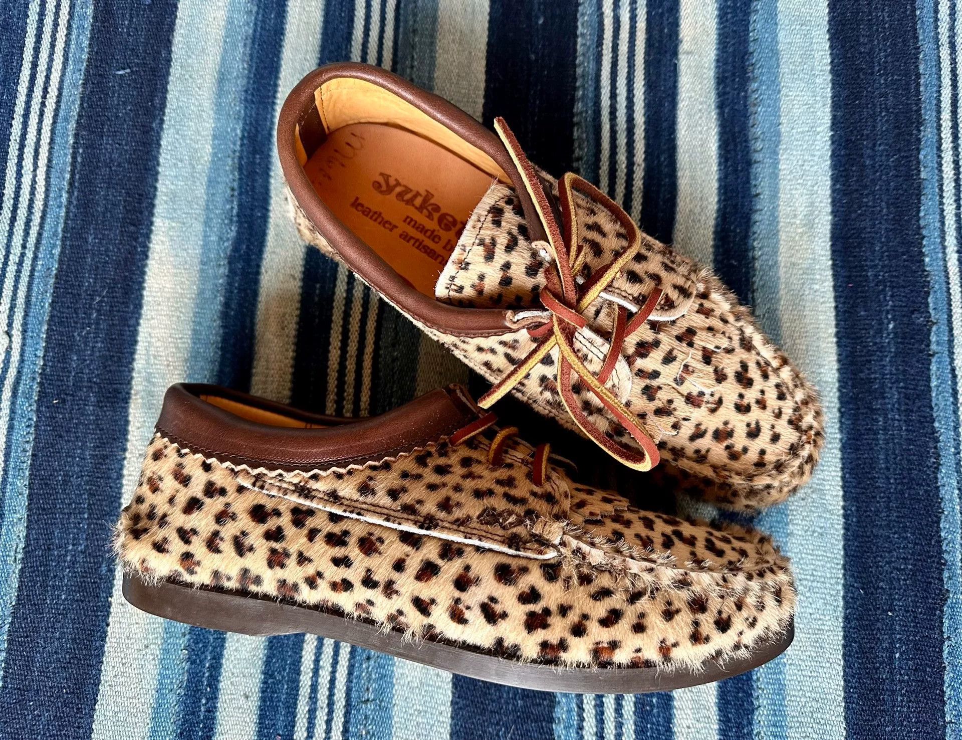 Yuketen Yuketen Blucher Kiltie Boat Sole Leopard Size US 6 / EU 39 - 2 Thumbnail