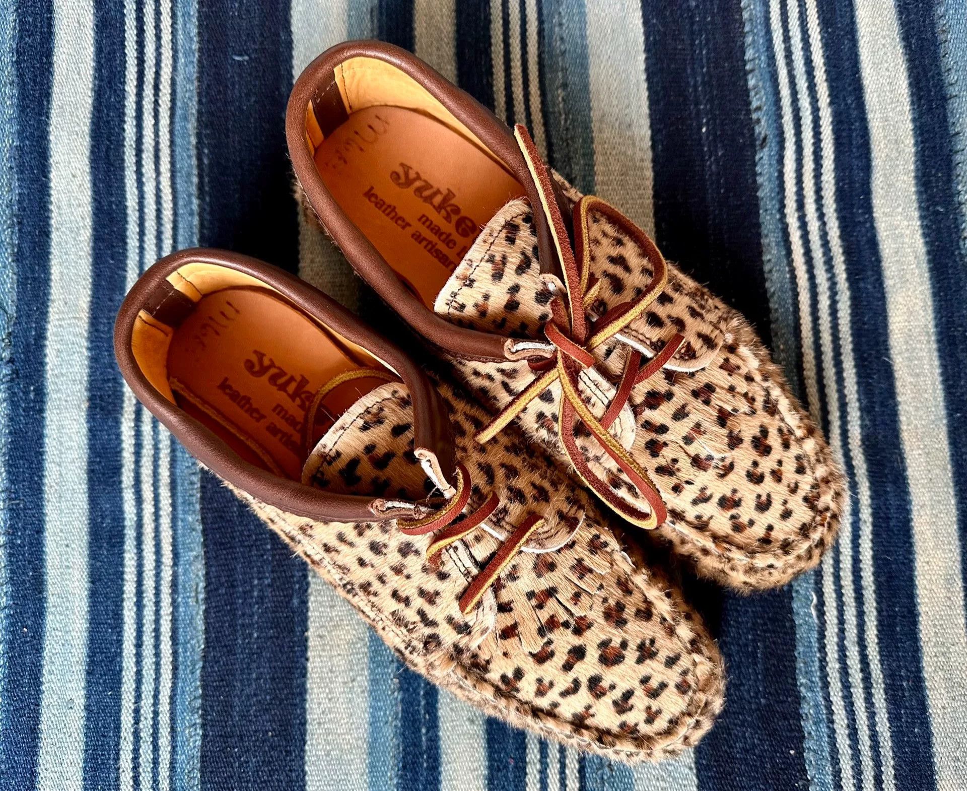 Yuketen Yuketen Blucher Kiltie Boat Sole Leopard Size US 6 / EU 39 - 5 Thumbnail