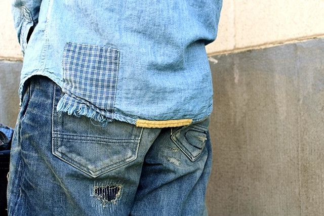 FDMTL FDMTL Patchwork Denim Shirt 5YR Wash Size US L / EU 52-54 / 3 - 9 Thumbnail