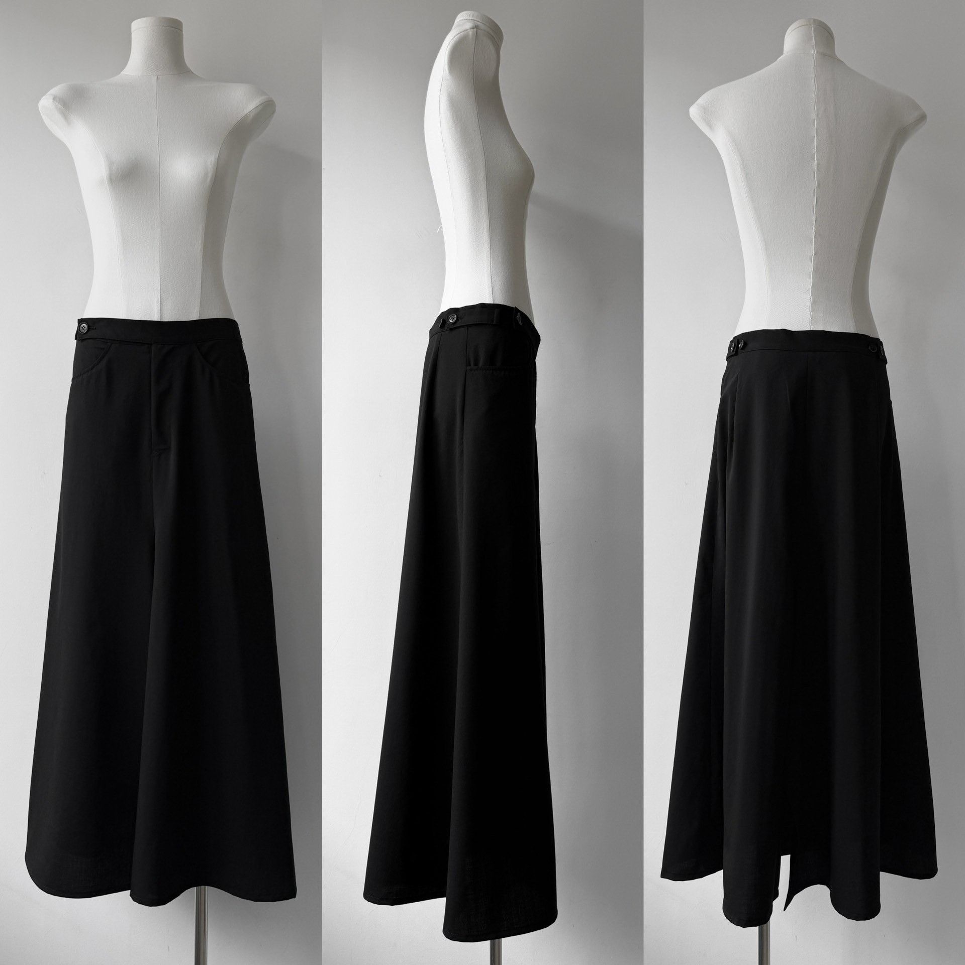 Yohji Yamamoto Yohji Yamamoto Noir 02AW Asymmetric Skirt Pants Size 38" / US 16 / IT 52 - 7 Thumbnail