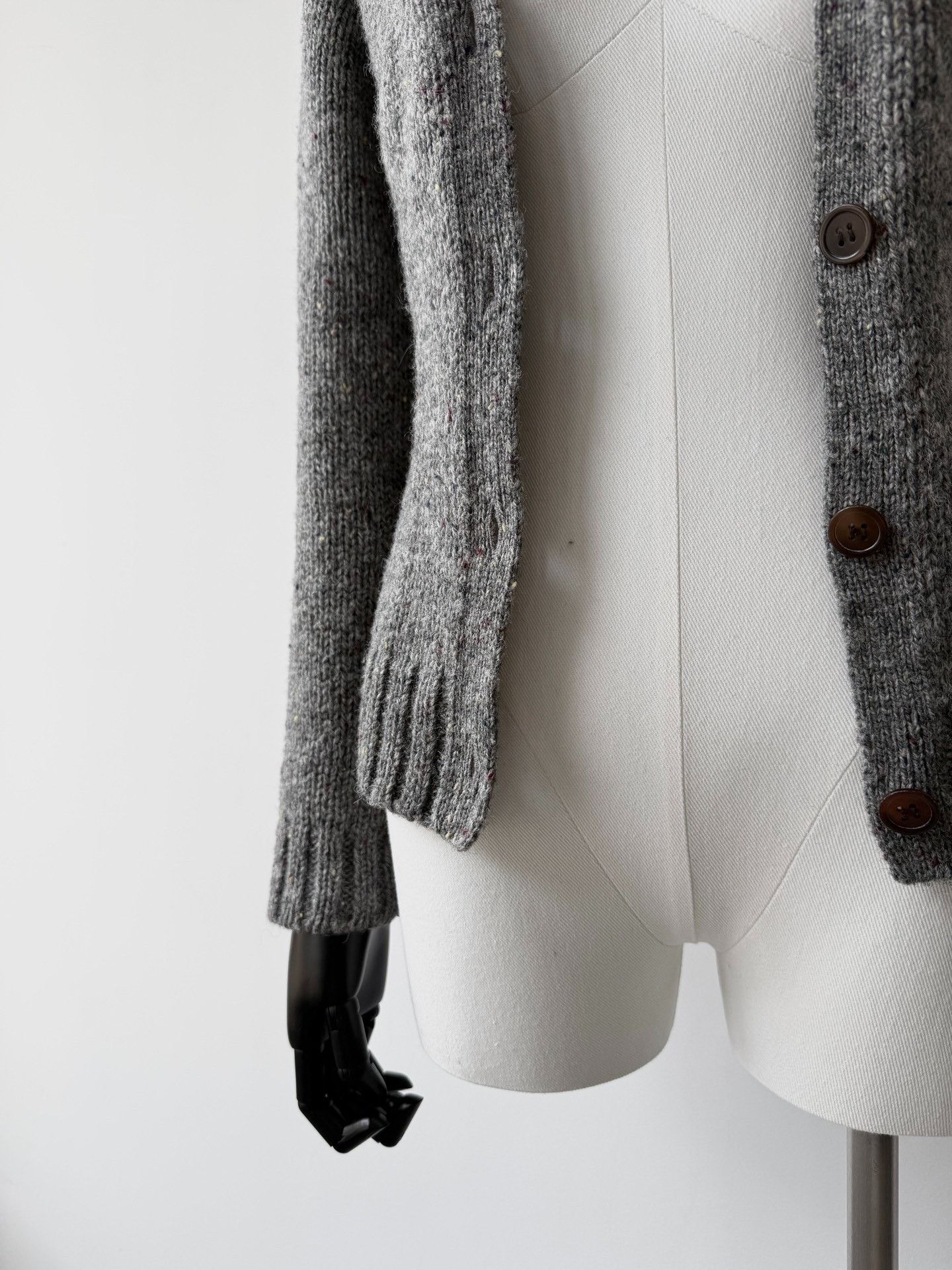 Yohji Yamamoto Yohji Yamamoto Y's 11AW Heathered Wool Cardigan Size M / US 6-8 / IT 42-44 - 3 Thumbnail