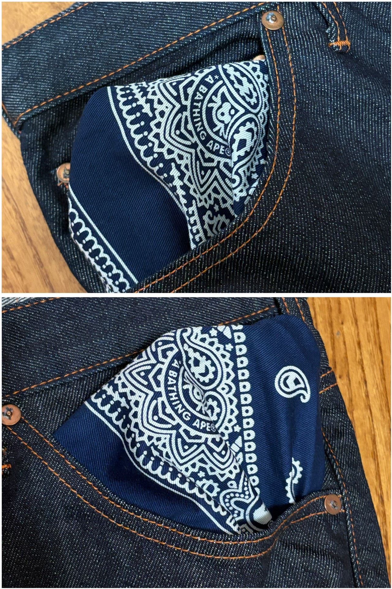 Bape BAPE Copper Line Paisley Original Jeans Size US 30 / EU 46 - 7 Thumbnail