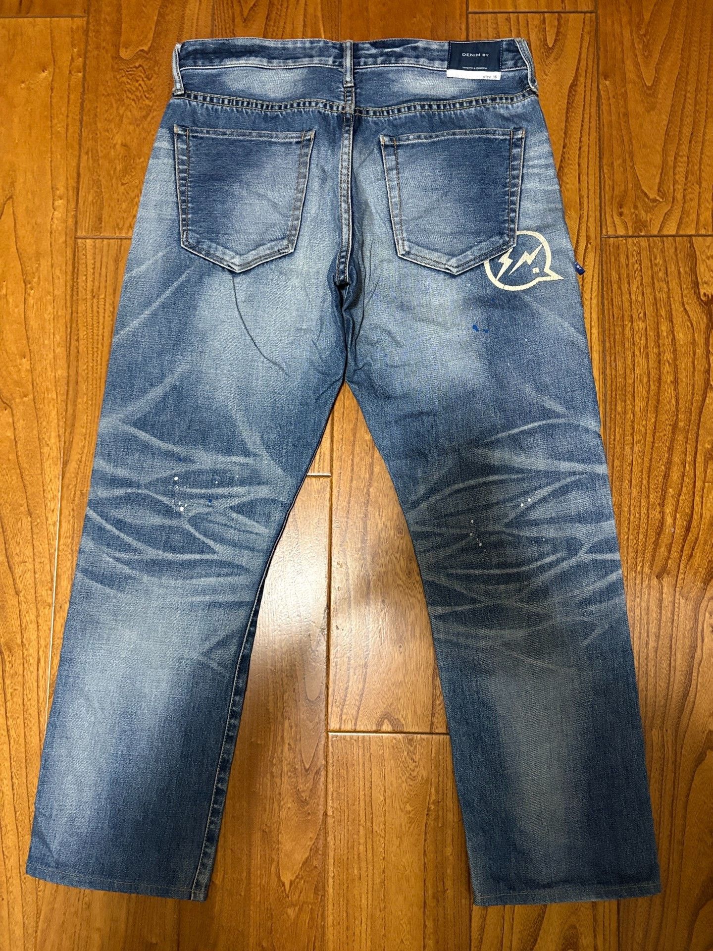 Fragment Design Vanquish & Fragment Washed Lightning Jeans Size US 36 / EU 52 - 2 Thumbnail