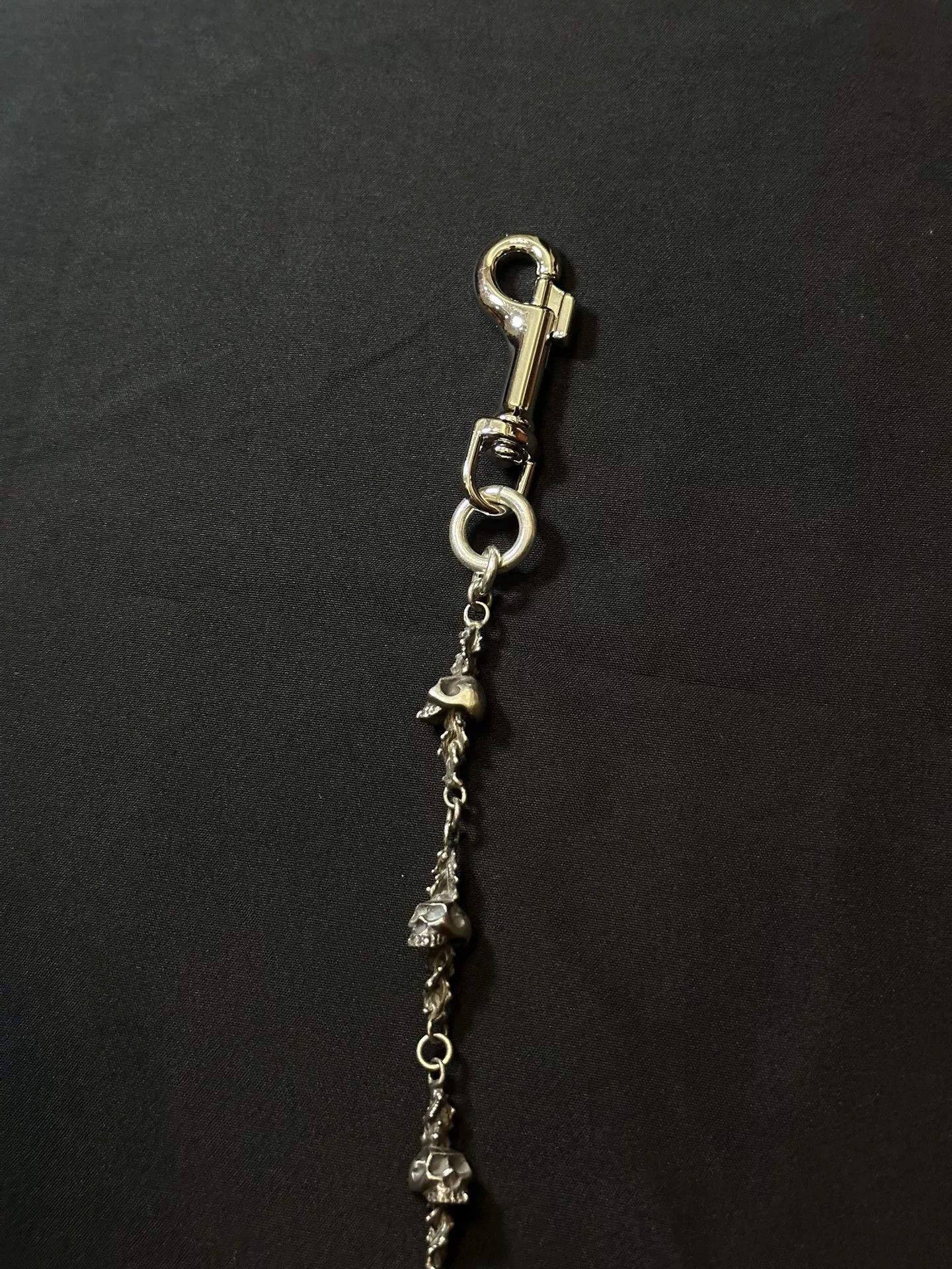 Vintage Vintage 80s Pure Silver Skull Pants Chain Size ONE SIZE - 4 Thumbnail