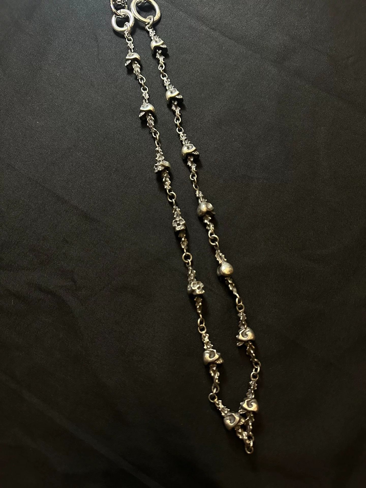 Vintage Vintage 80s Pure Silver Skull Pants Chain Size ONE SIZE - 8 Thumbnail