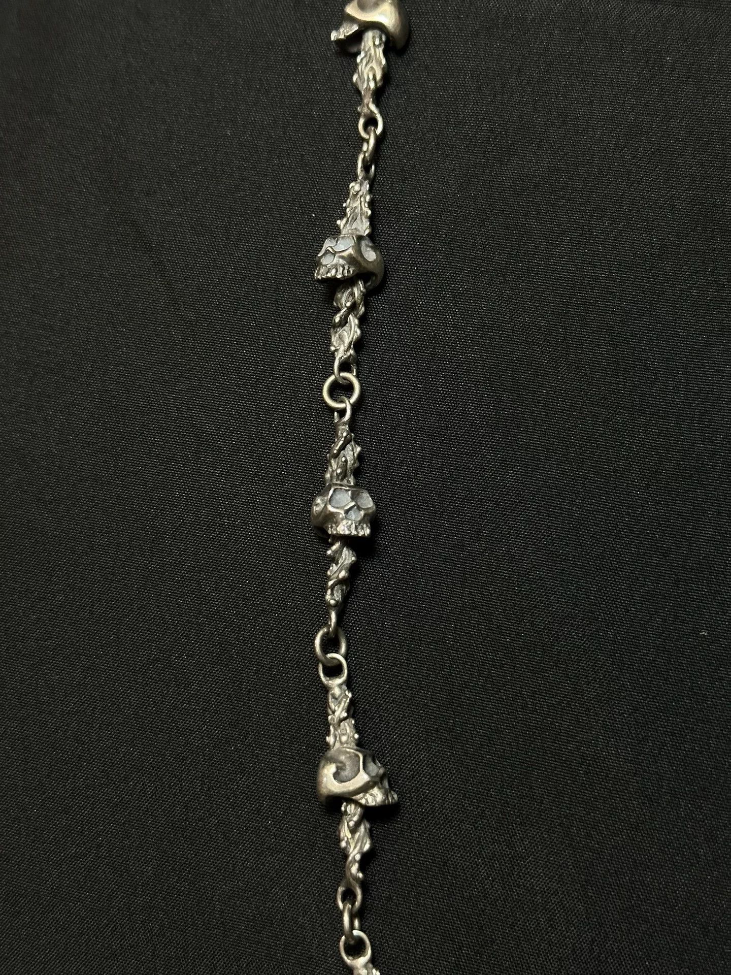 Vintage Vintage 80s Pure Silver Skull Pants Chain Size ONE SIZE - 3 Thumbnail