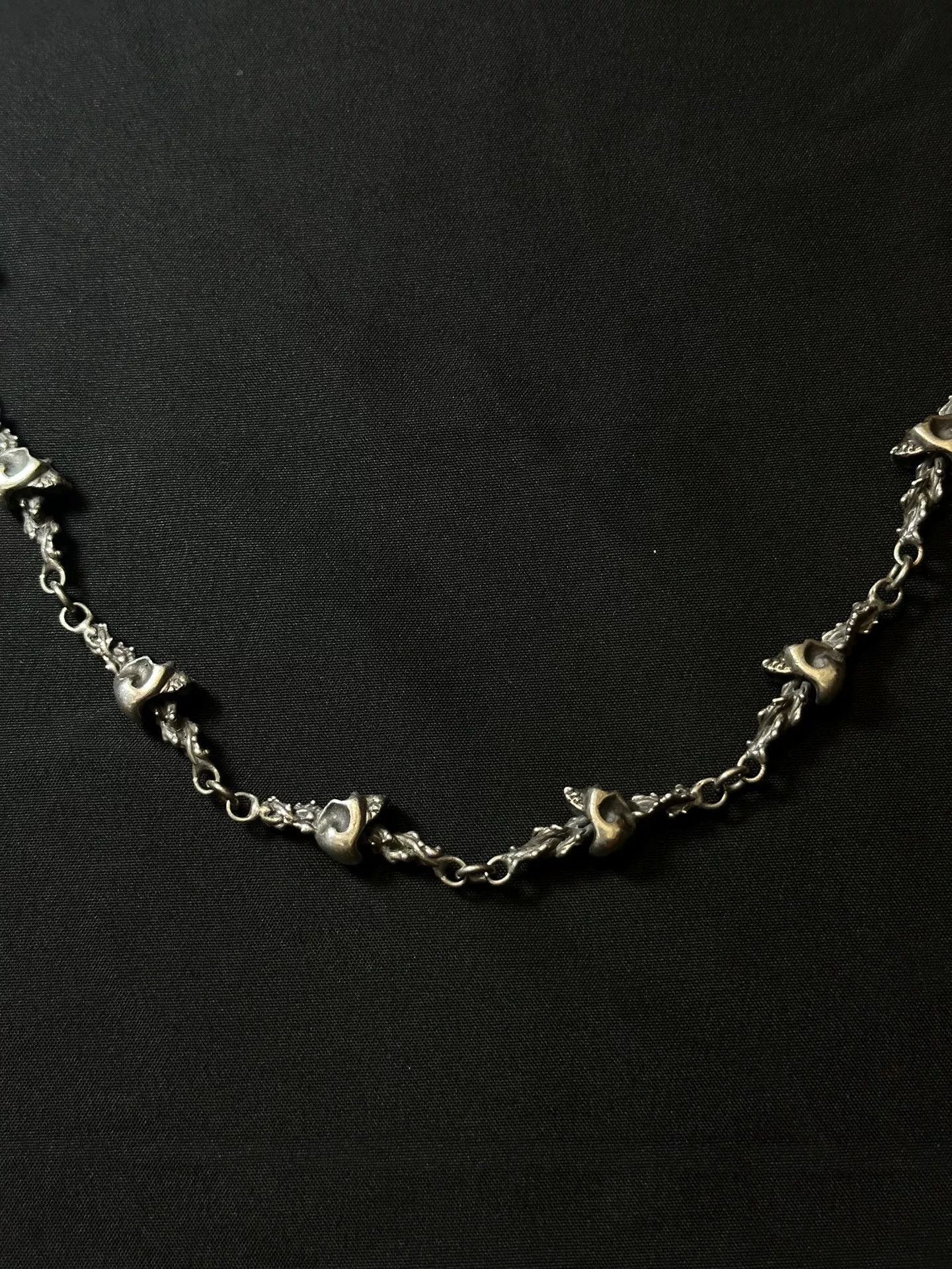 Vintage Vintage 80s Pure Silver Skull Pants Chain Size ONE SIZE - 2 Thumbnail