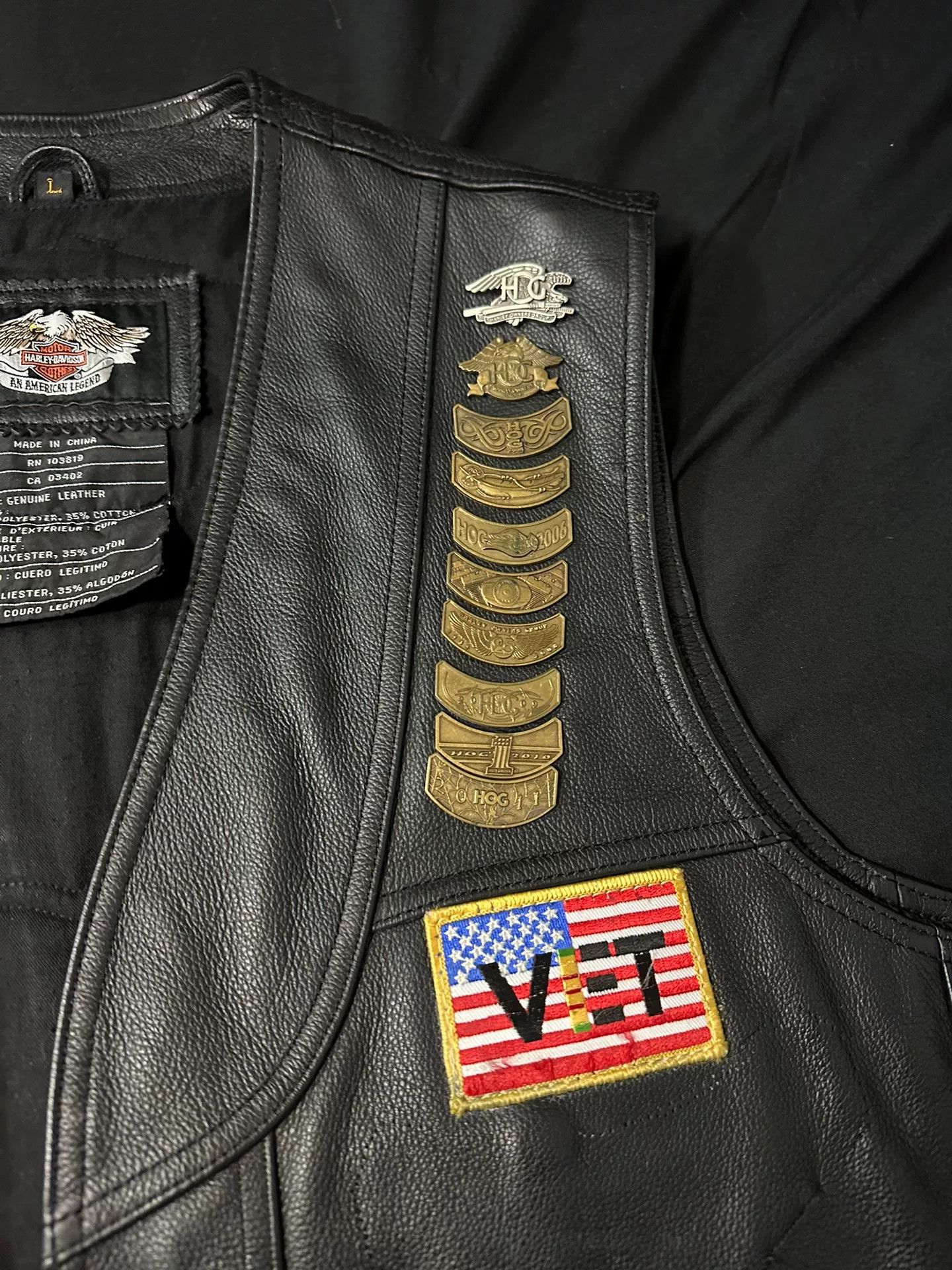 Vintage Vintage Harley Davidson Badge Vest Size US L / EU 52-54 / 3 - 3 Thumbnail