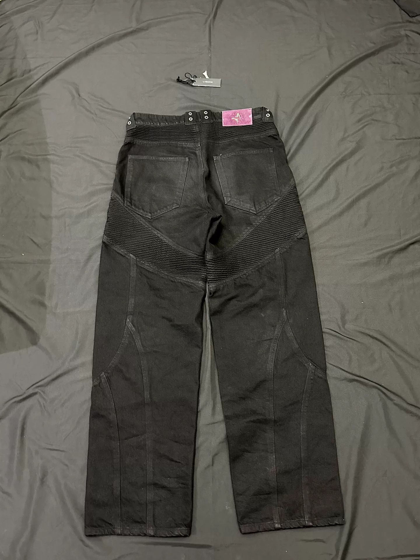 Libero Libere Black Motorcycle Jeans Size US 34 / EU 50 - 2 Thumbnail