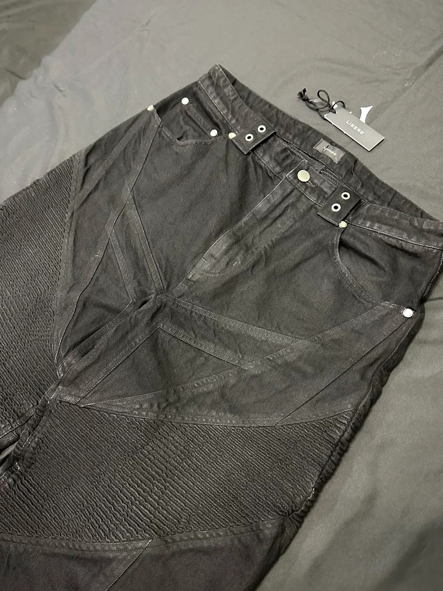 Libero Libere Black Motorcycle Jeans Size US 34 / EU 50 - 5 Thumbnail