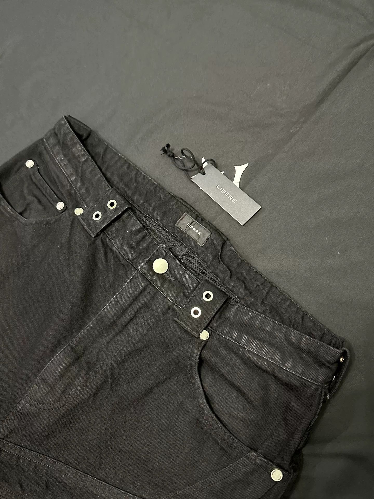 Libero Libere Black Motorcycle Jeans Size US 34 / EU 50 - 6 Thumbnail