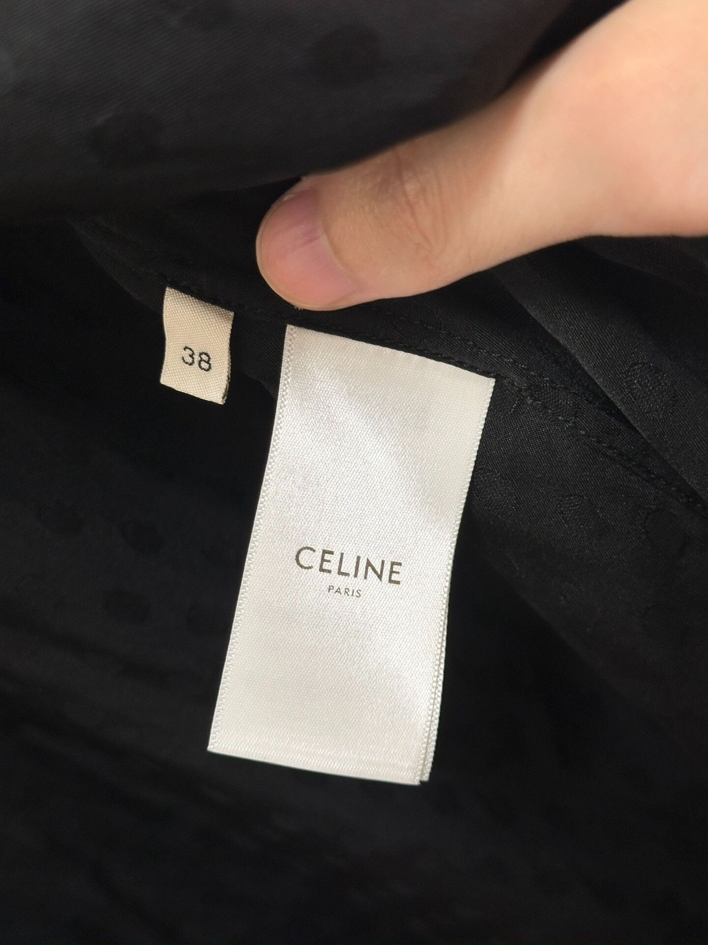 Celine Celine Black Polka Dot Silk Shirt 38 Size S / US 4 / IT 40 - 5 Thumbnail