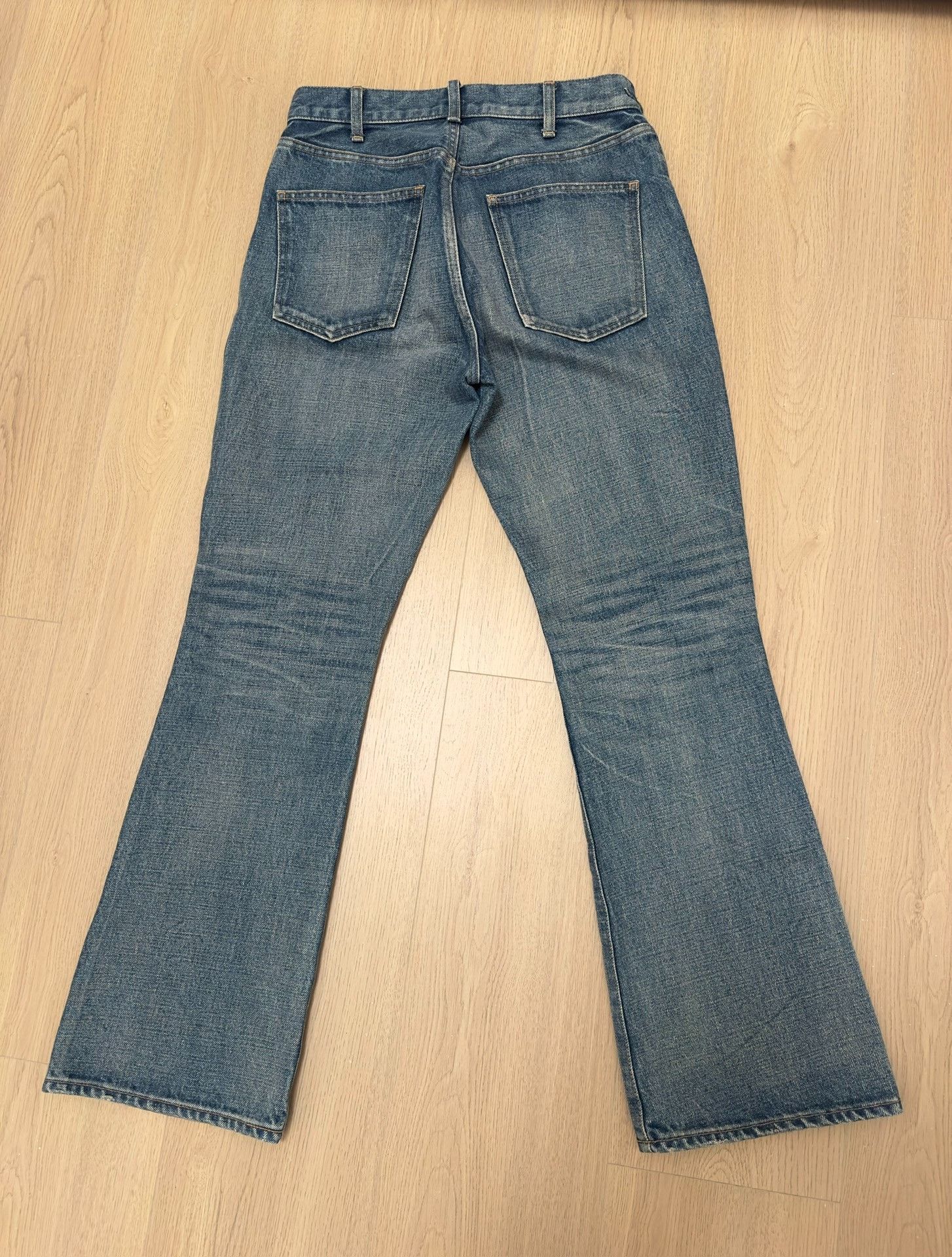Celine CELINE Dylan Triomphe Gold Chain Flared Jeans 28 Size 28" / US 6 / IT 42 - 4 Thumbnail