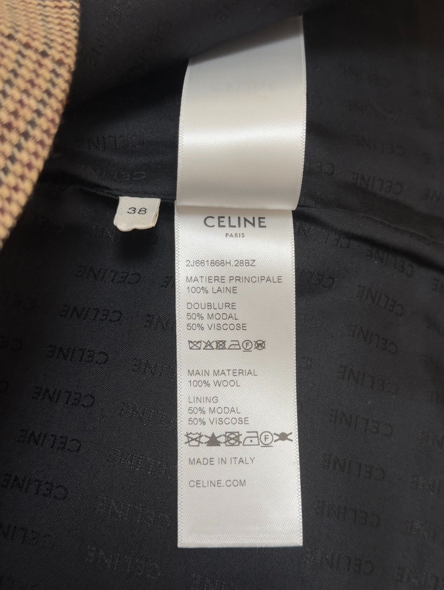 Celine Celine Houndstooth Wool Skirt Gold Buckle Size 38" / US 16 / IT 52 - 5 Thumbnail