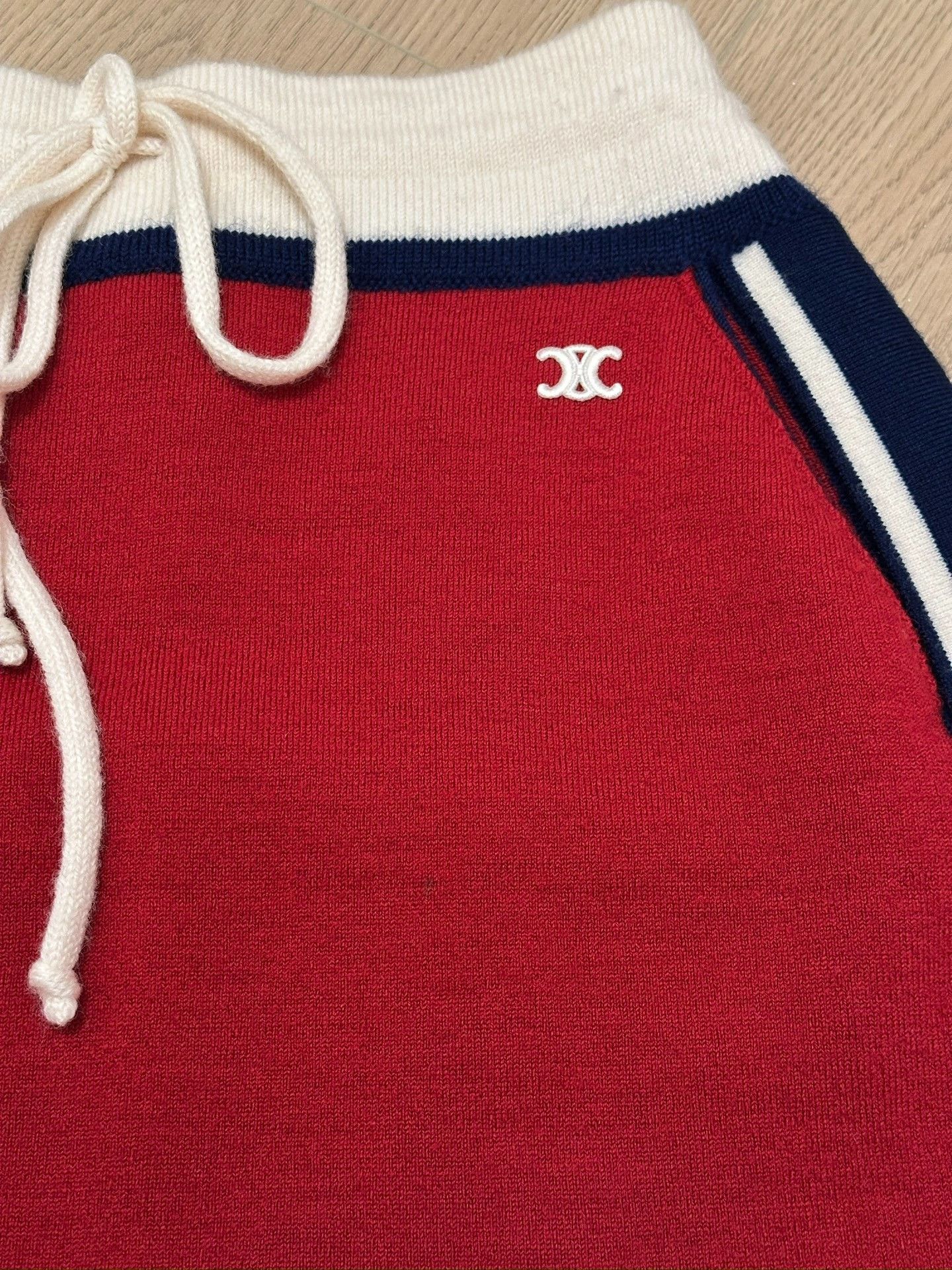 Celine CELINE Color-Block Triomphe Logo Knit Skirt XS Size 32" / US 10 / IT 46 - 2 Thumbnail