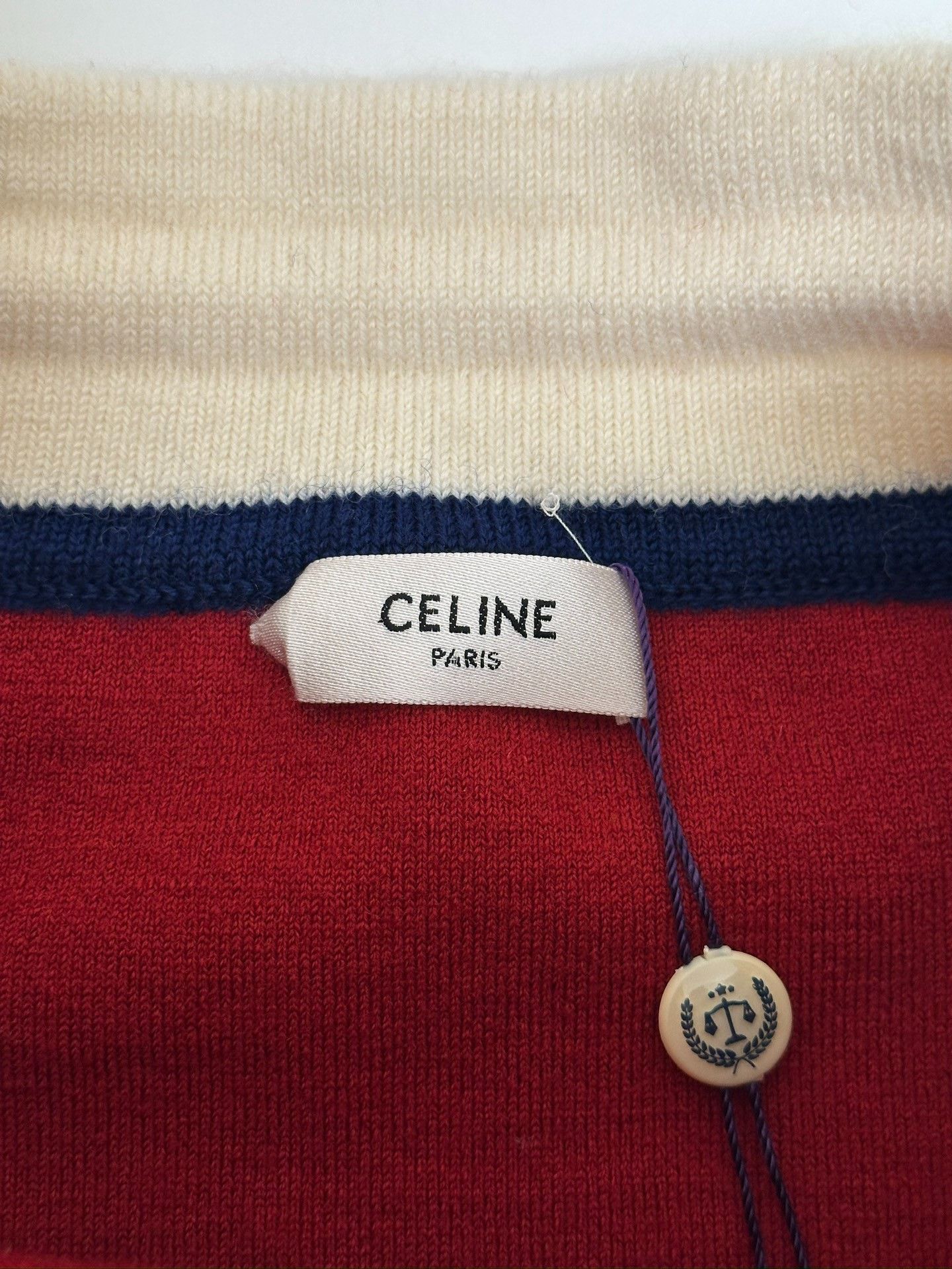 Celine CELINE Color-Block Triomphe Logo Knit Skirt XS Size 32" / US 10 / IT 46 - 4 Thumbnail