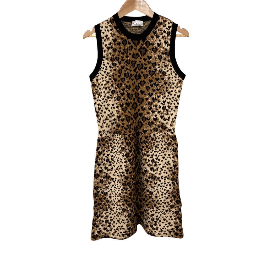 Valentino Valentino RED VALENTINO Heart Leopard Knit 2way Cardigan Dress Ensemble Textile Tops DUTY FREE for USA Size ONE SIZE - 10 Thumbnail