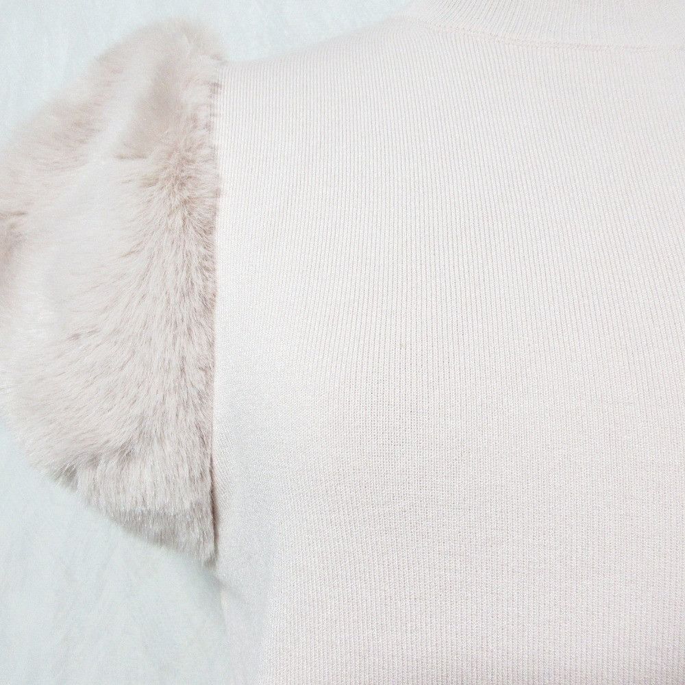 Other Other CELFORD Short Fur Sleeve Knit Pullover Textile Tops CWNT234068 DUTY FREE for USA Size ONE SIZE - 7 Thumbnail