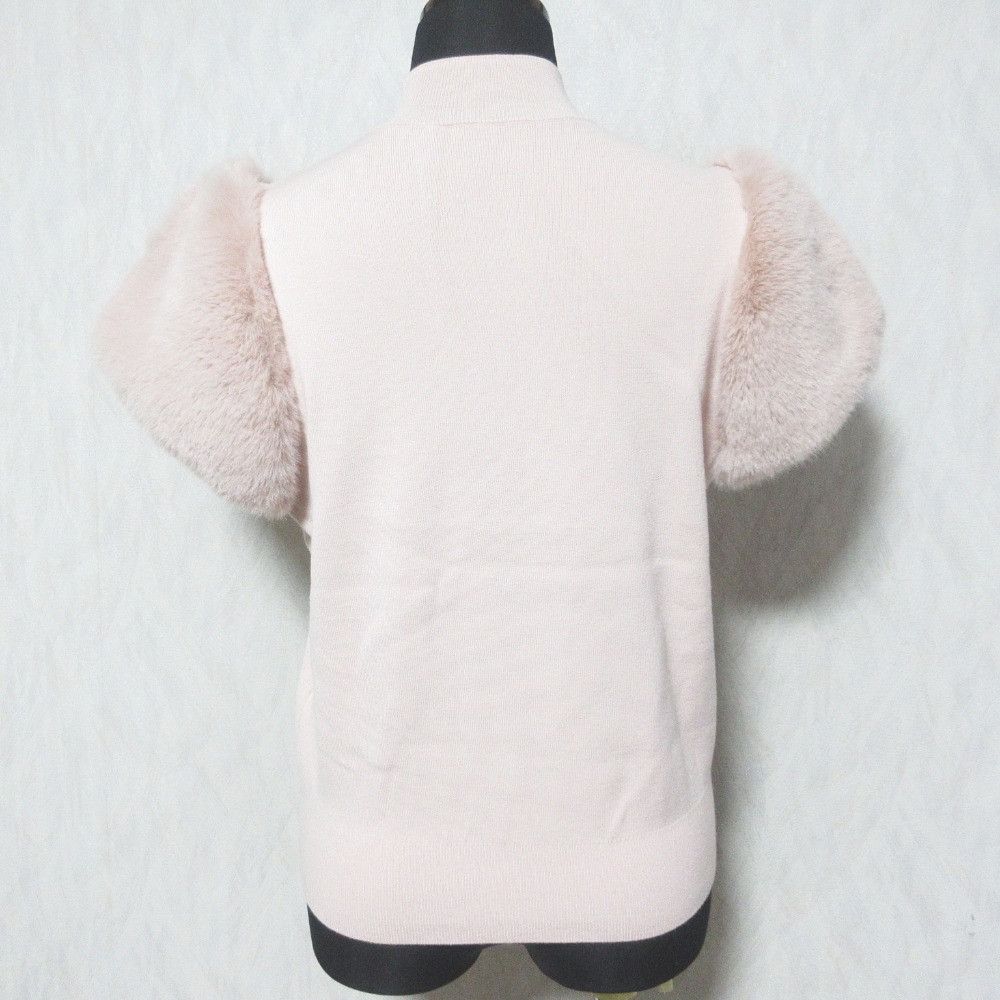 Other Other CELFORD Short Fur Sleeve Knit Pullover Textile Tops CWNT234068 DUTY FREE for USA Size ONE SIZE - 2 Thumbnail