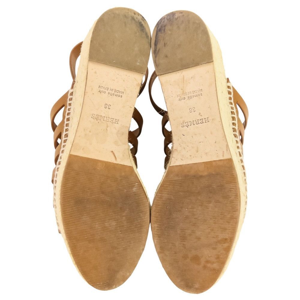 Hermes Hermes Hermes CATALIA Espadrille Sandals 38 Leather Shoes DUTY FREE for USA Size ONE SIZE - 6 Thumbnail
