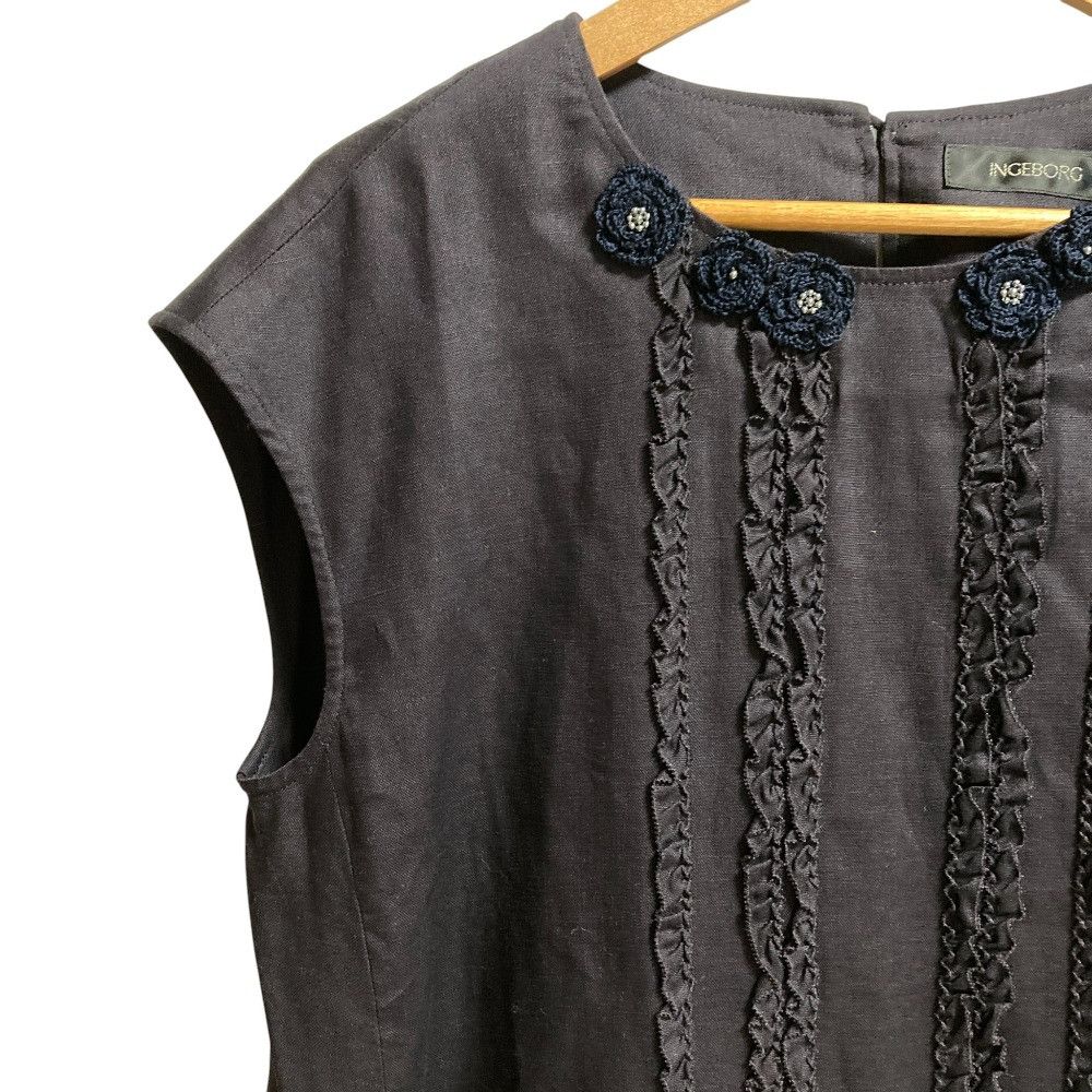 Other Other INGEBORG Rayon Linen Sleeveless Tunic Textile Tops DUTY FREE for USA Size ONE SIZE - 3 Thumbnail