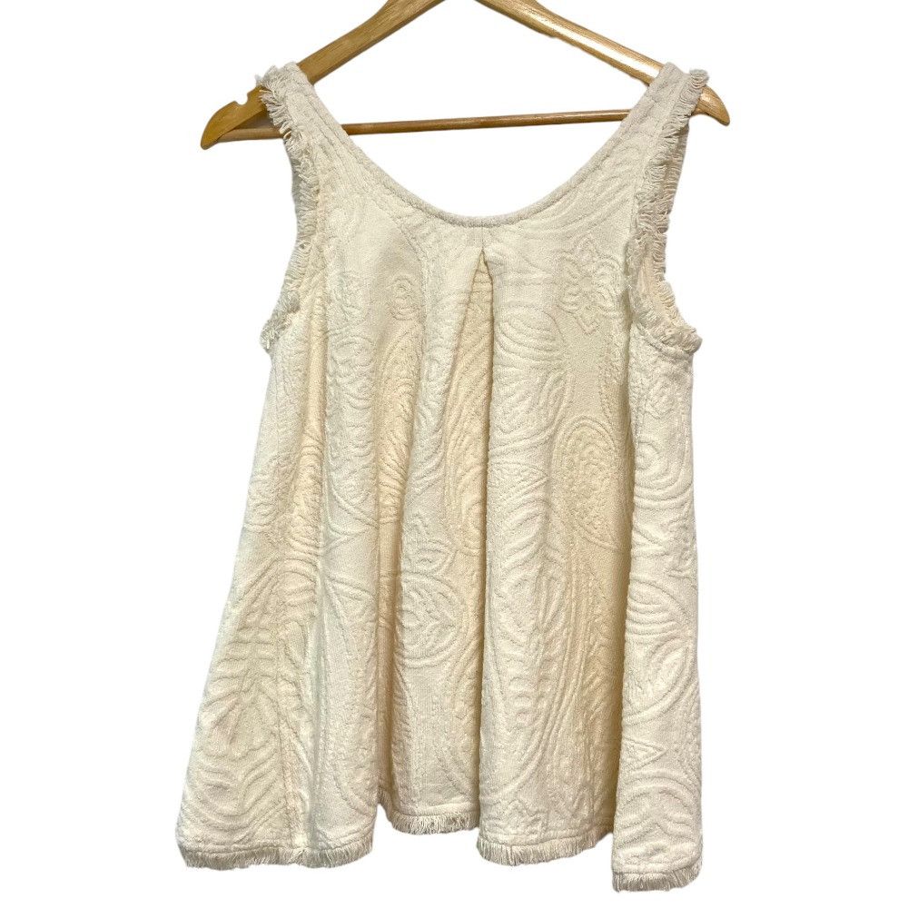 Other Other Devotion TWINS Pile Jacquard Sleeveless Blouse Textile Tops DUTY FREE for USA Size ONE SIZE - 2 Thumbnail