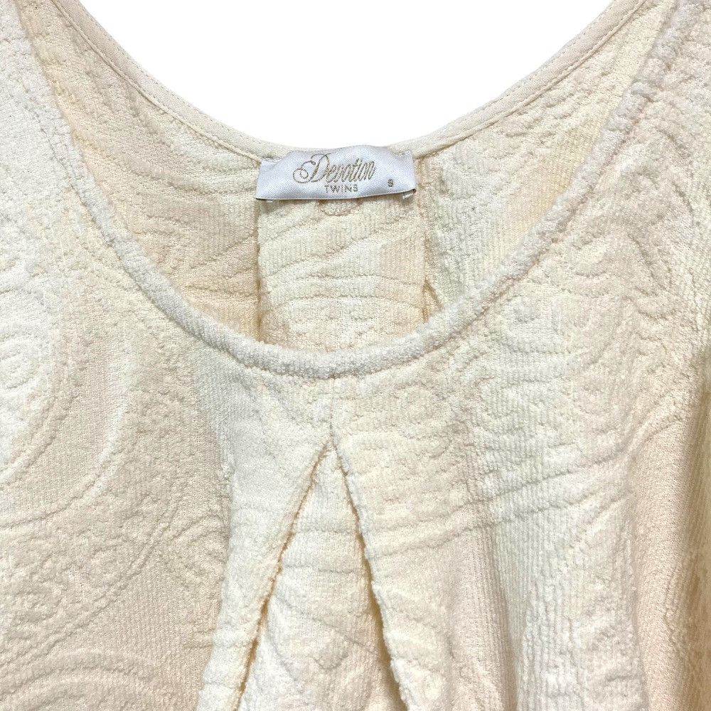 Other Other Devotion TWINS Pile Jacquard Sleeveless Blouse Textile Tops DUTY FREE for USA Size ONE SIZE - 3 Thumbnail