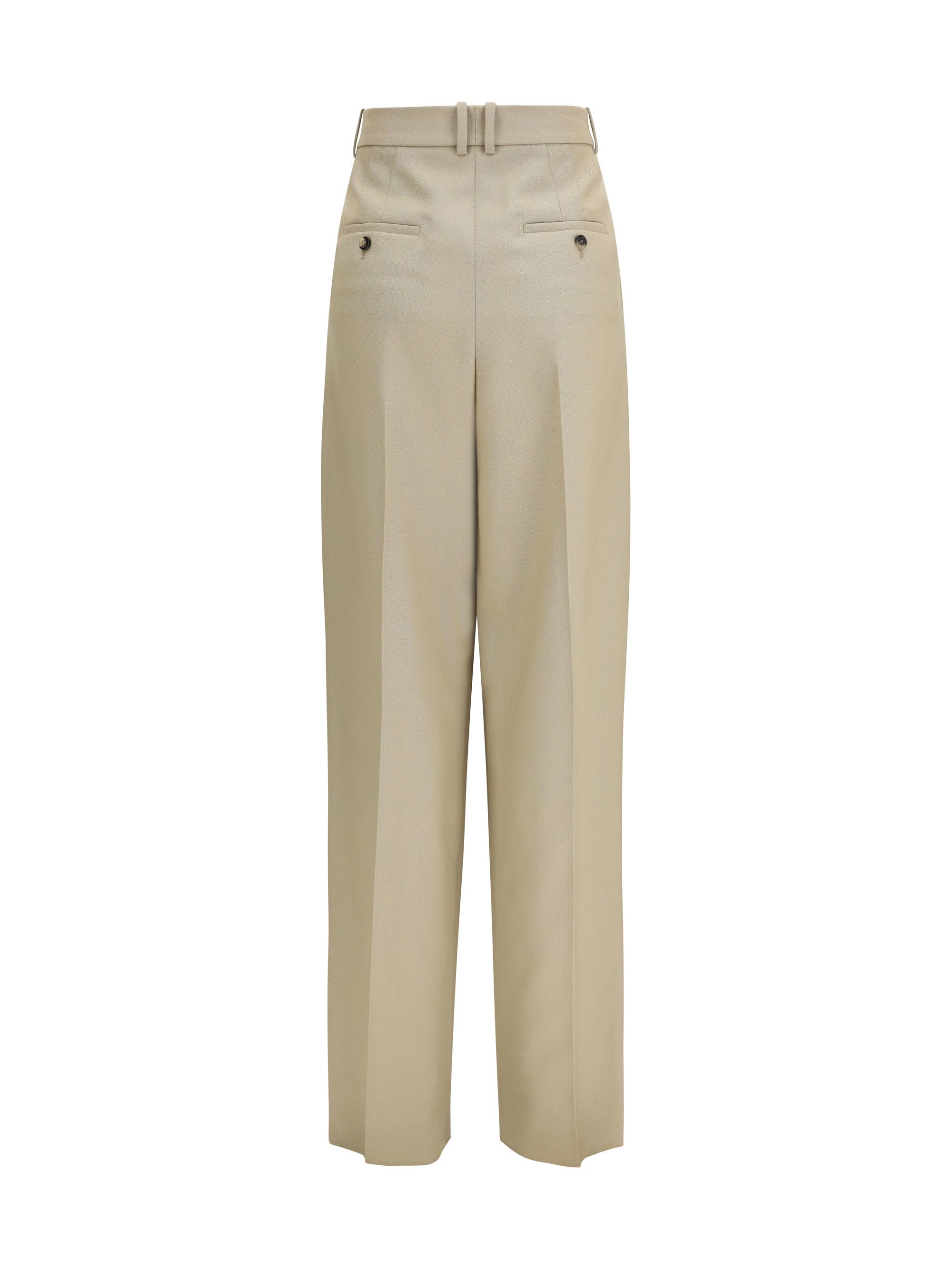 Saint Laurent Paris Tailored wool and silk canvas Pants Size 28" / US 6 / IT 42 - 2 Thumbnail