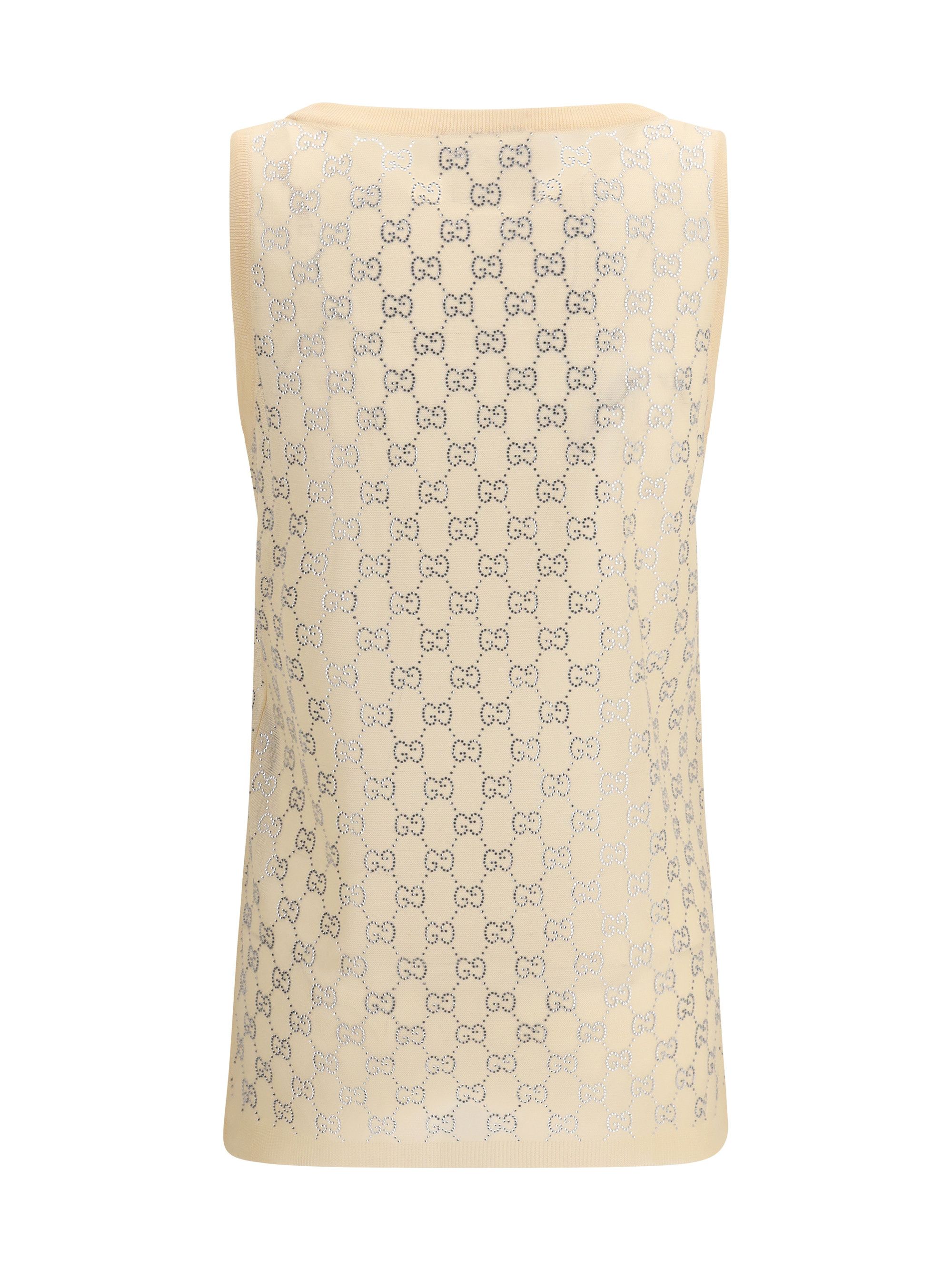Gucci Sleeveless Top with all-over glittering GG logo Size XS / US 0-2 / IT 36-38 - 2 Thumbnail