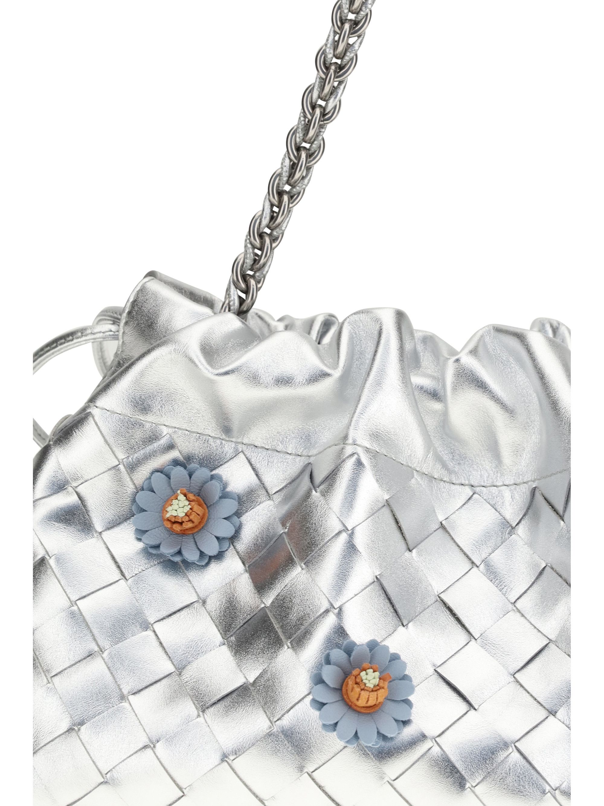 Bottega Veneta Dustbag Clutch Bag with floral appliqués Size ONE SIZE - 4 Thumbnail