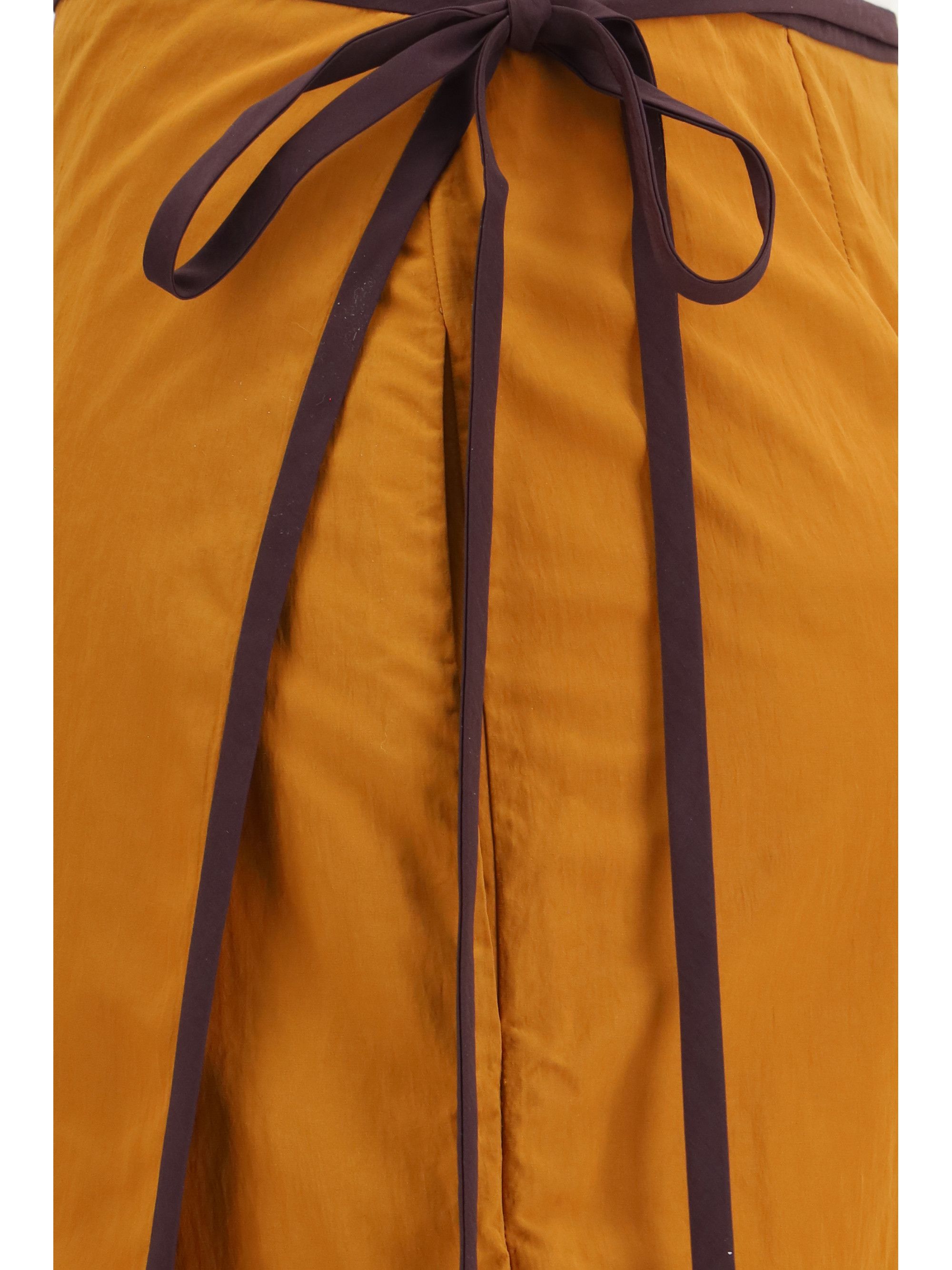 Saint Laurent Paris Tie-detail colour-block Skirt Size 28" / US 6 / IT 42 - 3 Thumbnail