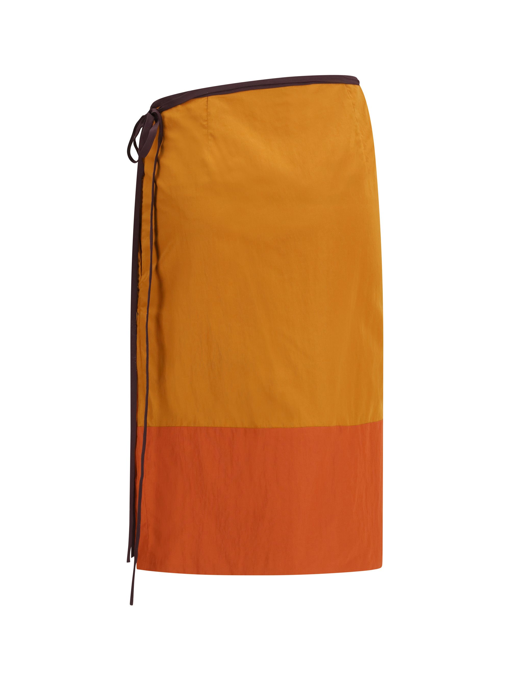 Saint Laurent Paris Tie-detail colour-block Skirt Size 28" / US 6 / IT 42 - 2 Thumbnail