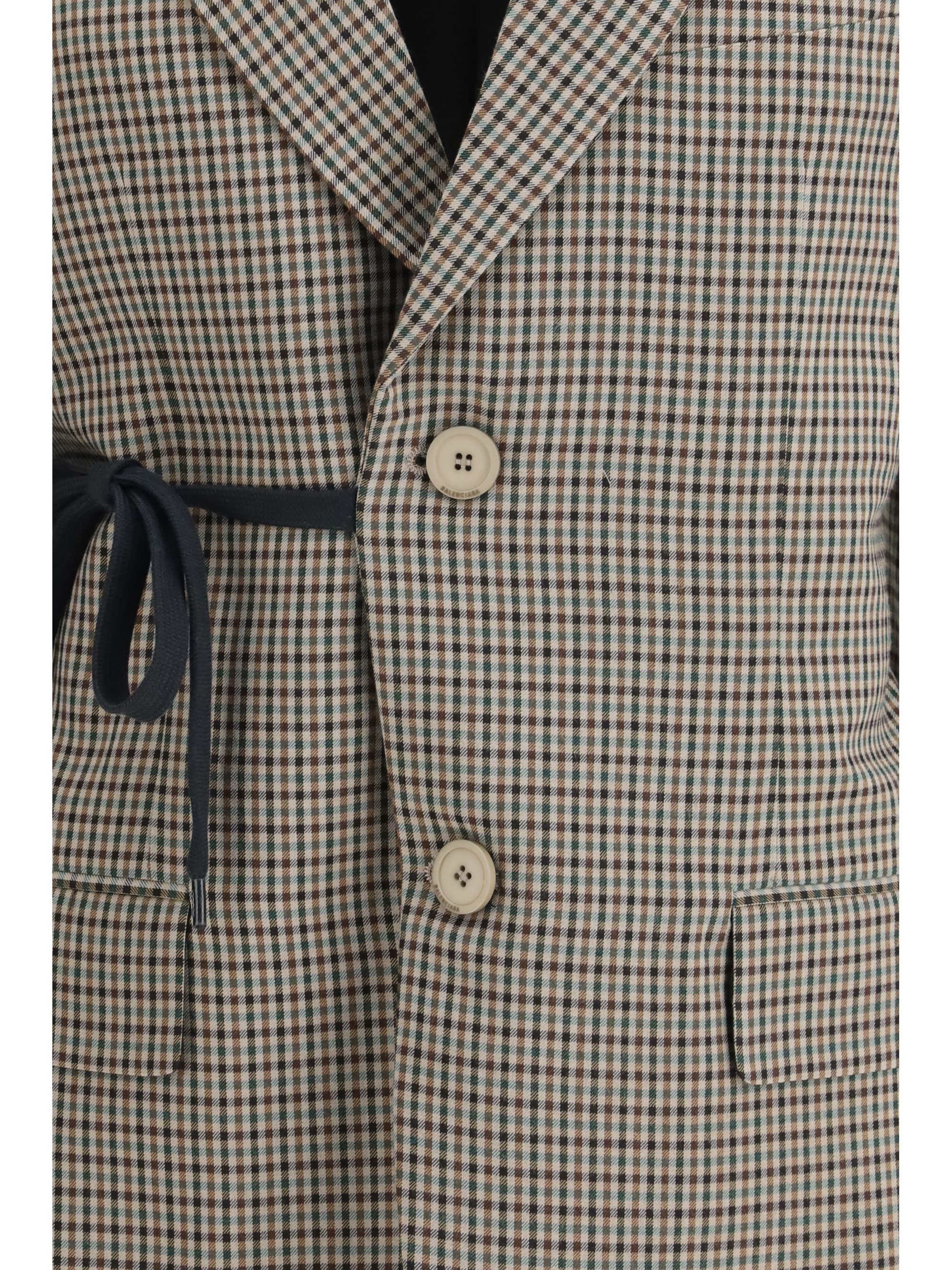 Balenciaga Single-breasted Vichy Jacket Size S / US 4 / IT 40 - 3 Thumbnail