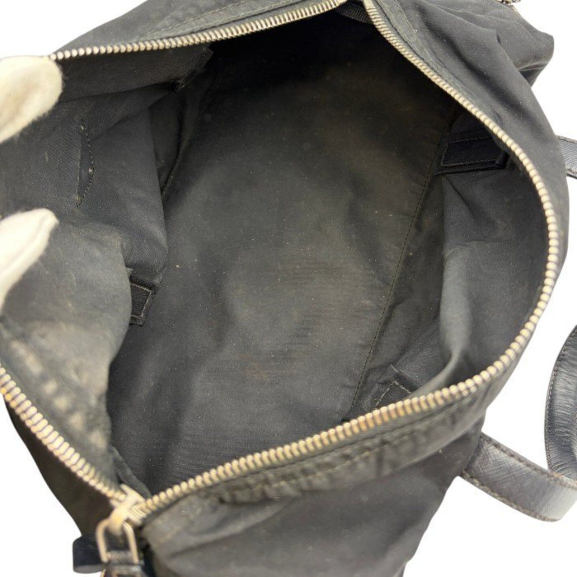 Prada PRADA Mini Boston Bag Handbag with Triangle Logo, Black Size ONE SIZE - 5 Thumbnail