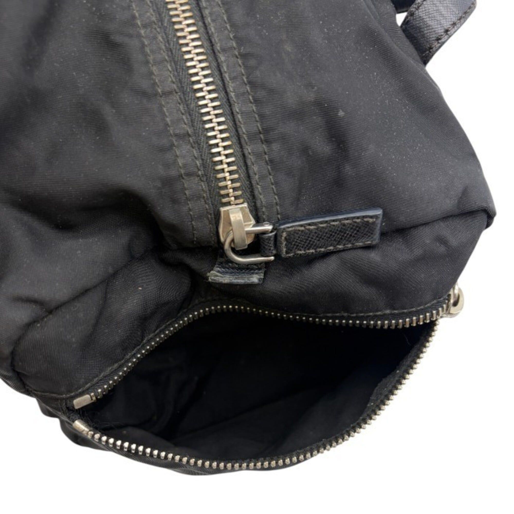 Prada PRADA Mini Boston Bag Handbag with Triangle Logo, Black Size ONE SIZE - 4 Thumbnail
